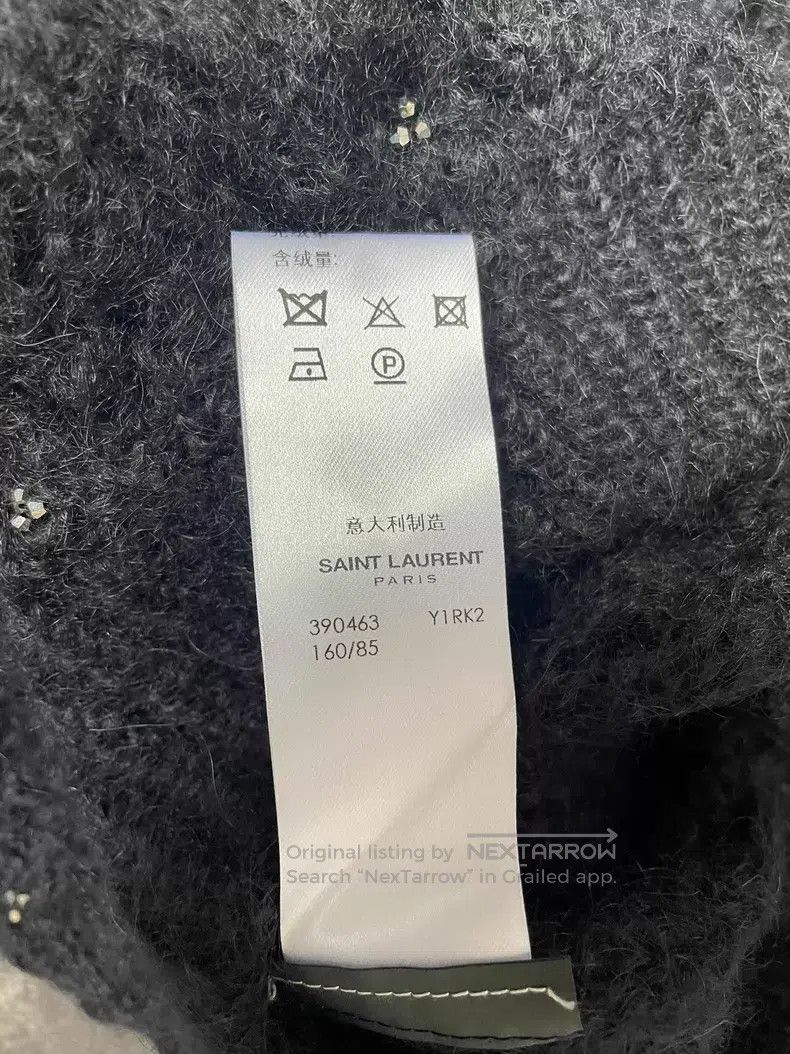 Saint Laurent Paris Saint Laurent Paris Cutout Crystal Knit Sweater Size US S / EU 44-46 / 1 - 5 Thumbnail