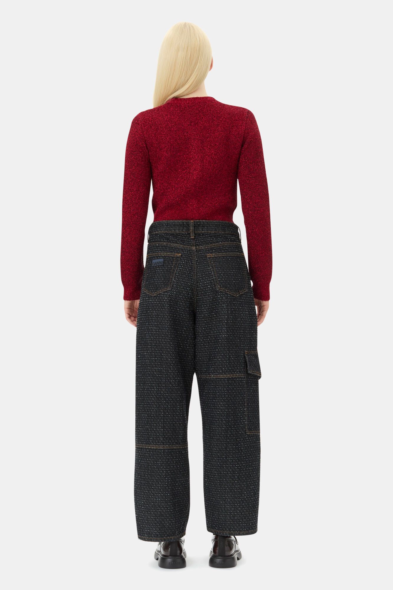 Ganni o1s22i1n0525 Sparkling Cardigan in Red Size M / US 6-8 / IT 42-44 - 5 Thumbnail