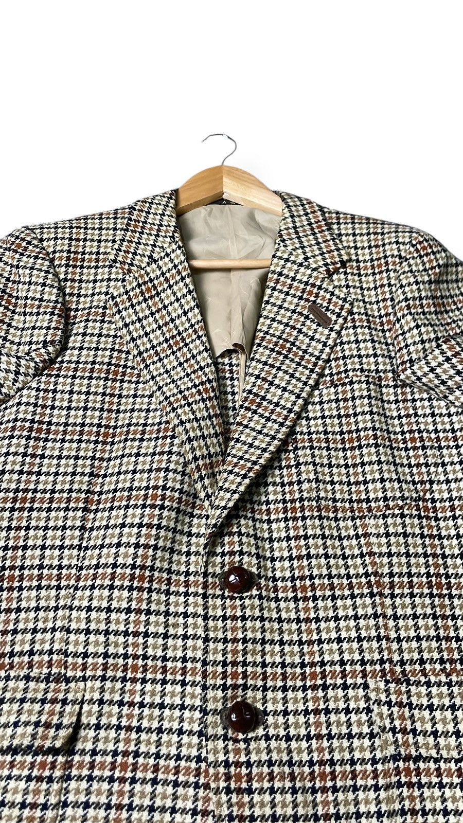 DAKS × Designer × Vintage Vintage DAKS Brand Houndstooth Coat (63) Size US XS / EU 42 / 0 - 4 Thumbnail