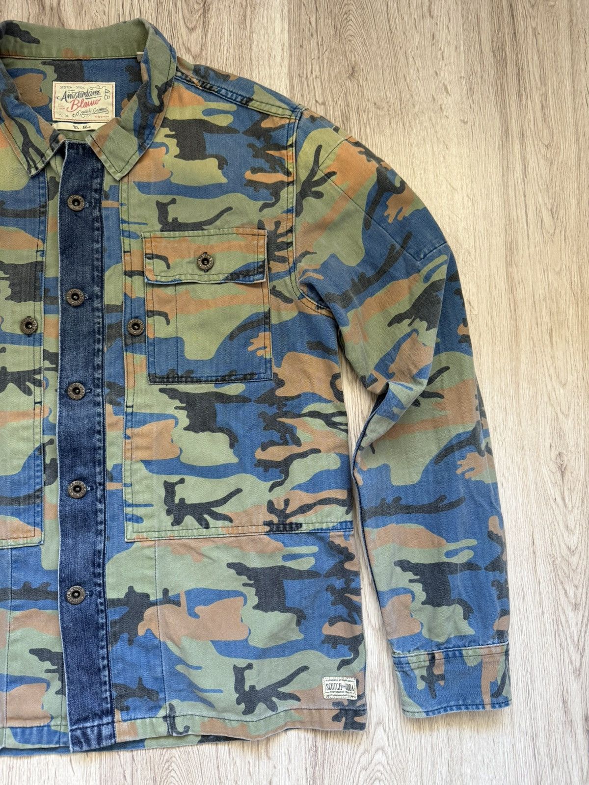 Scotch & Soda Scotch & Soda Camo Herringbone Jacket Size US L / EU 52-54 / 3 - 2 Thumbnail