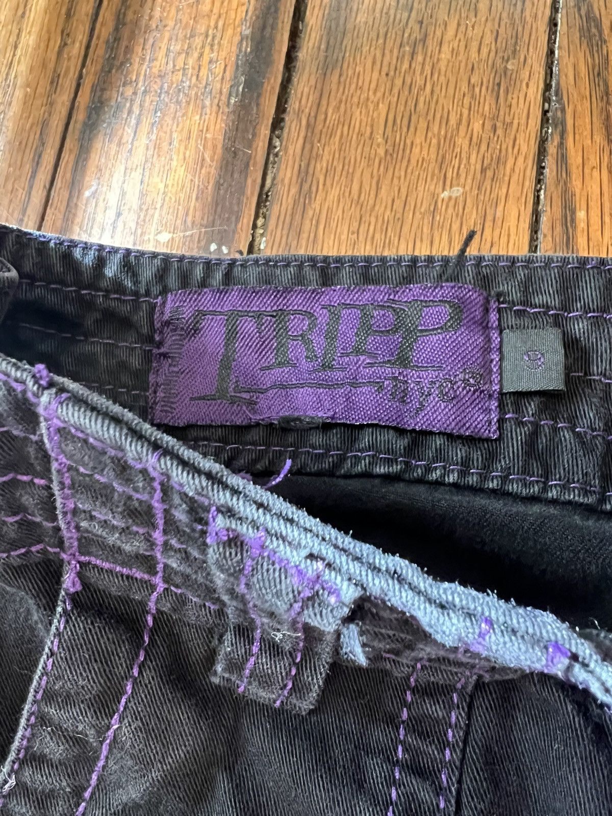 Vintage Vintage Tripp NYC Purple Black Rave Emo Y2K Pants 28” Size 9 Size 28" / US 6 / IT 42 - 10 Preview