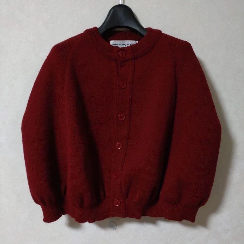 Comme des Garcons Comme des Garcons Bordeaux Red Knit Sweater - dmc Size US M / EU 48-50 / 2 - 1 Thumbnail