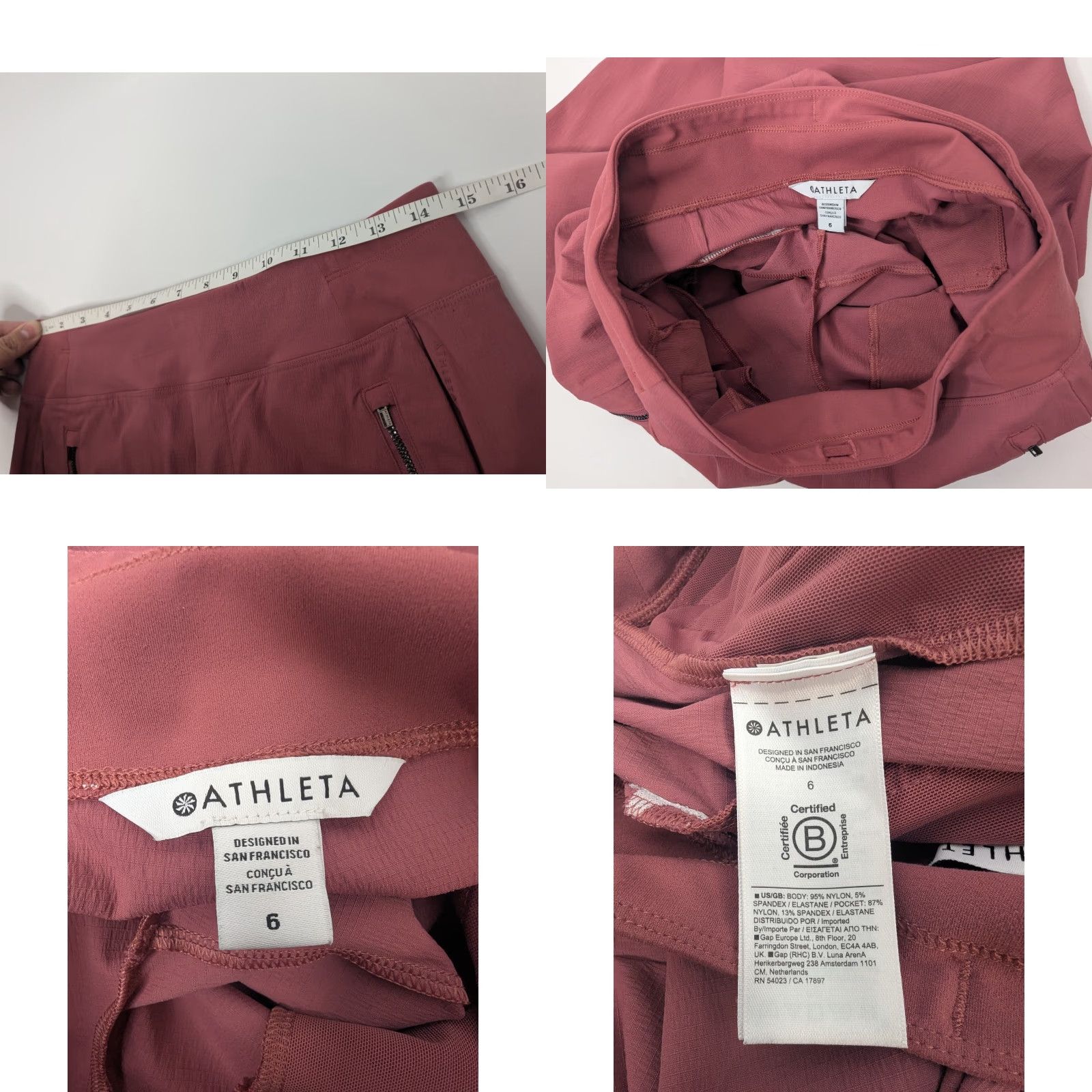 Athleta Athleta Jogger Women Pink Berry Rose Zipper Pockets Trekkie Size 6 Athletic Activewear 533655-05 Size 28" / US 6 / IT 42 - 8 Thumbnail
