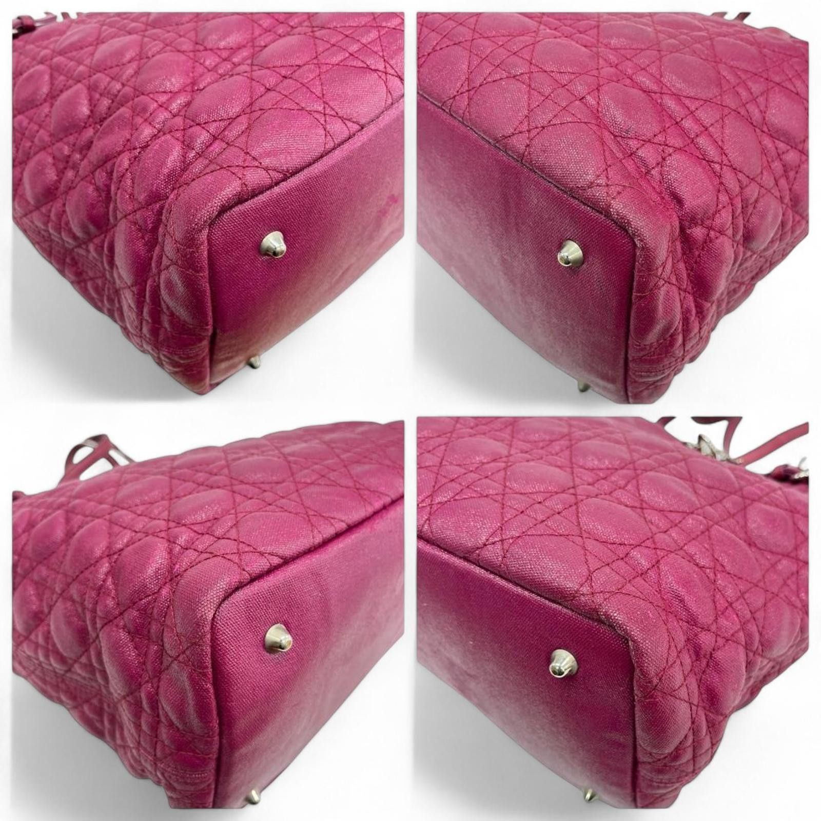 Christian Dior Monsieur Dior - Quilted Burgundy Leather Tote Bag Size ONE SIZE - 6 Thumbnail