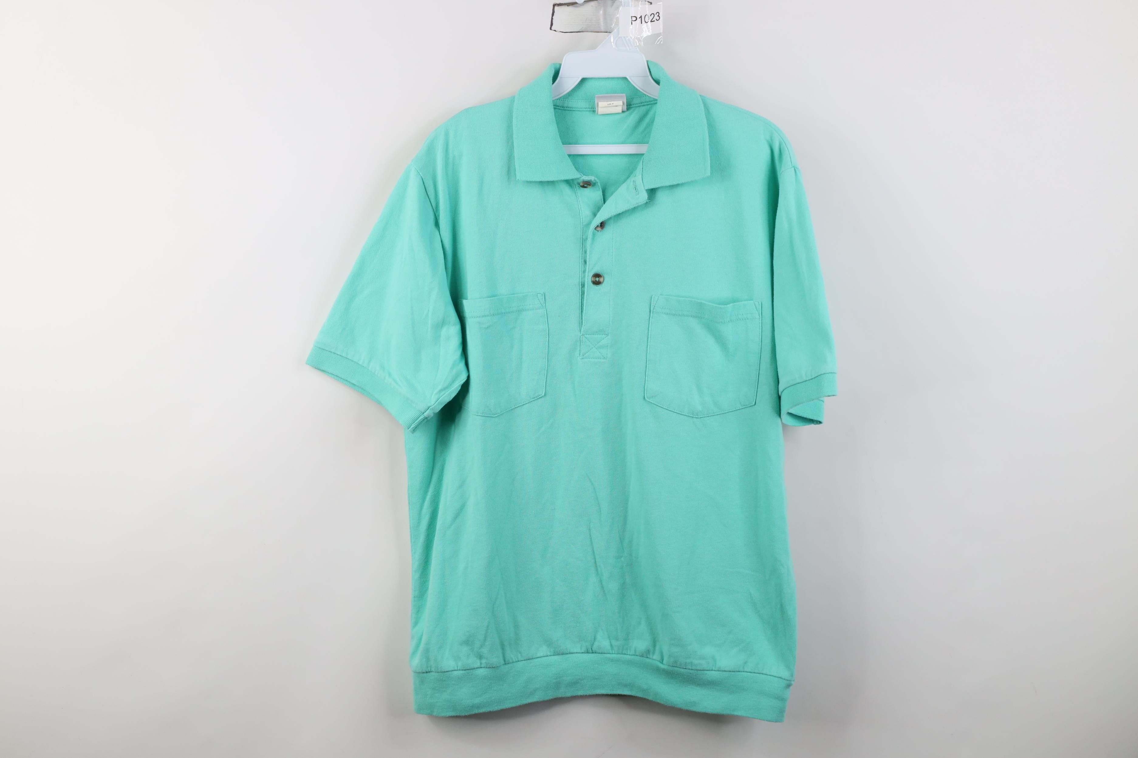 Vintage Vintage 90s Streetwear Blank Knit Pullover Golf Polo Shirt Size US M / EU 48-50 / 2 - 1 Thumbnail