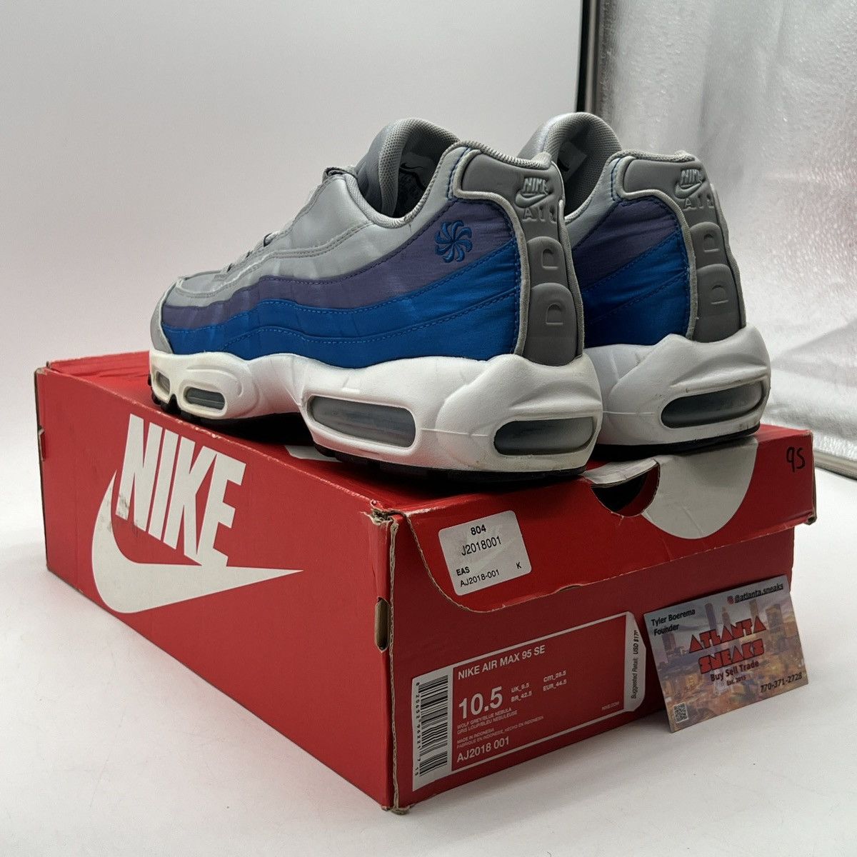 Nike Air max 95 blue nebula Size US 10.5 / EU 43-44 - 4 Thumbnail