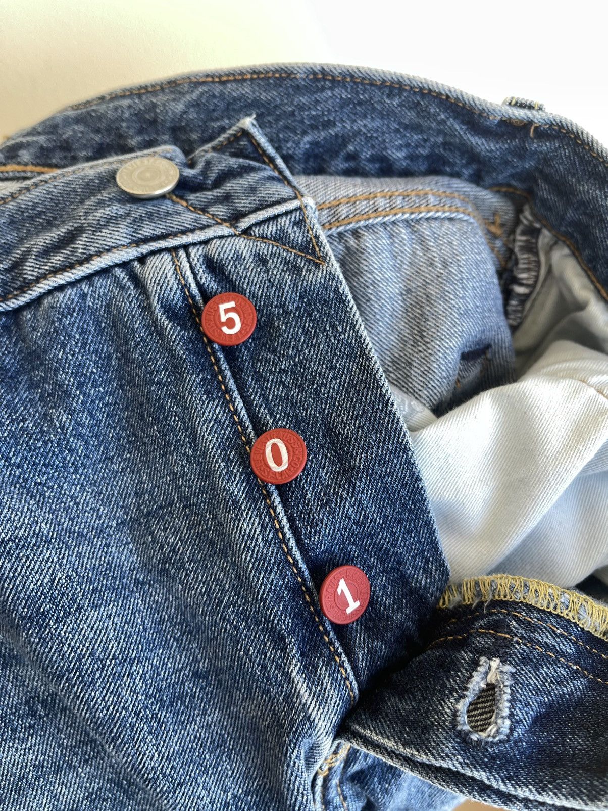 Levi's Premium 501 145 Anniversary Straight Regular Fit Denim Jeans Size US 29 - 11 Thumbnail