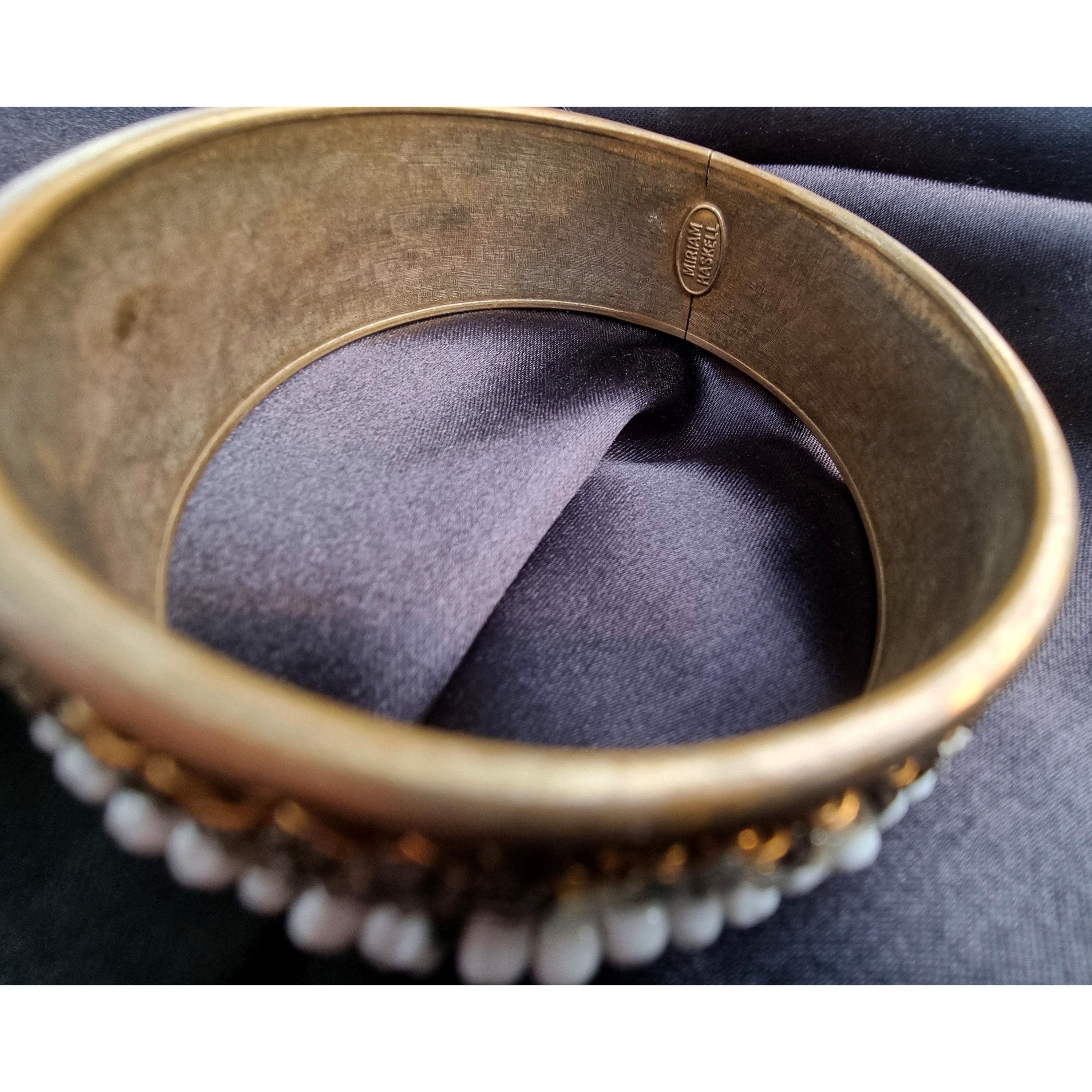 Miriam Haskell Rare Find Vintage MIRIAM HASKELL Signed 1930s Bangle Bracele Size ONE SIZE - 4 Thumbnail