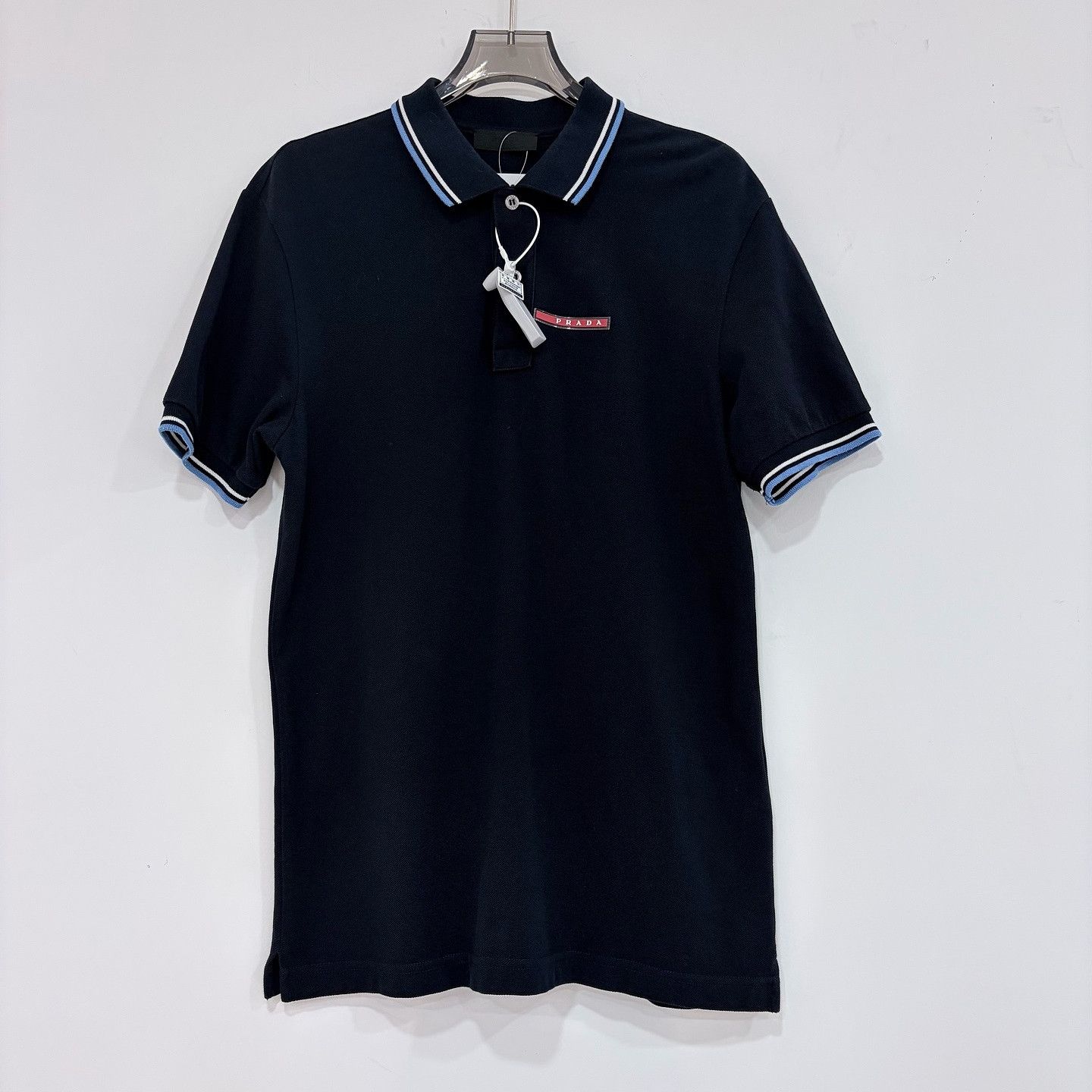 Prada Prada Striped Collar Cotton Polo Shirt Size M Size US M / EU 48-50 / 2 - 1 Thumbnail