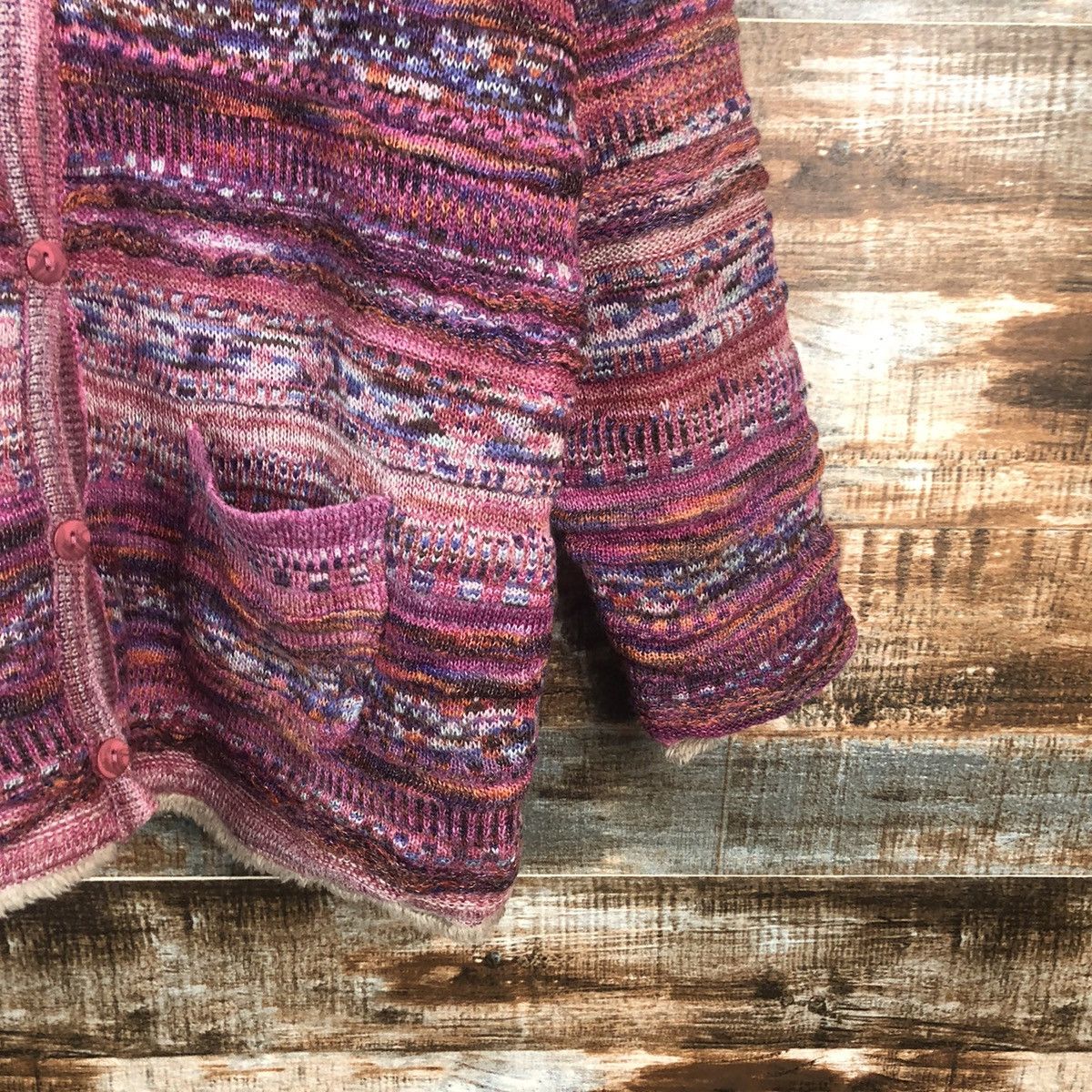 Homespun Knitwear Japanese Brand Purple Cardigan Knitwear #A2259 Size US M / EU 48-50 / 2 - 8 Thumbnail