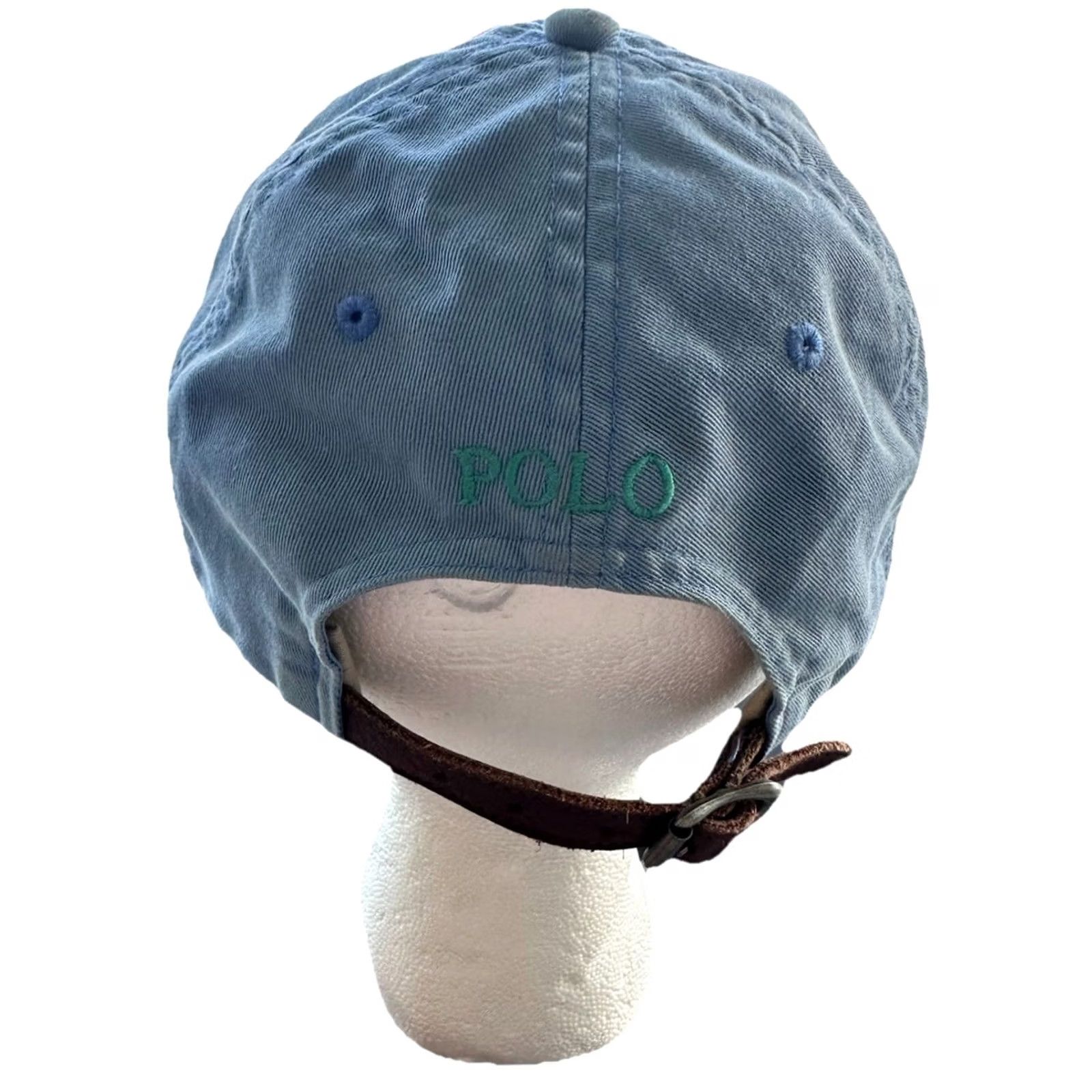 Polo Ralph Lauren VINTAGE Polo Ralph Lauren Hat Cap Leather Strapback Embroidered Pony Light Blue 90s Grunge Y2K Baseball Cap Mens One Size Adjustable Lightweight Size US M / EU 48-50 / 2 - 5 Thumbnail