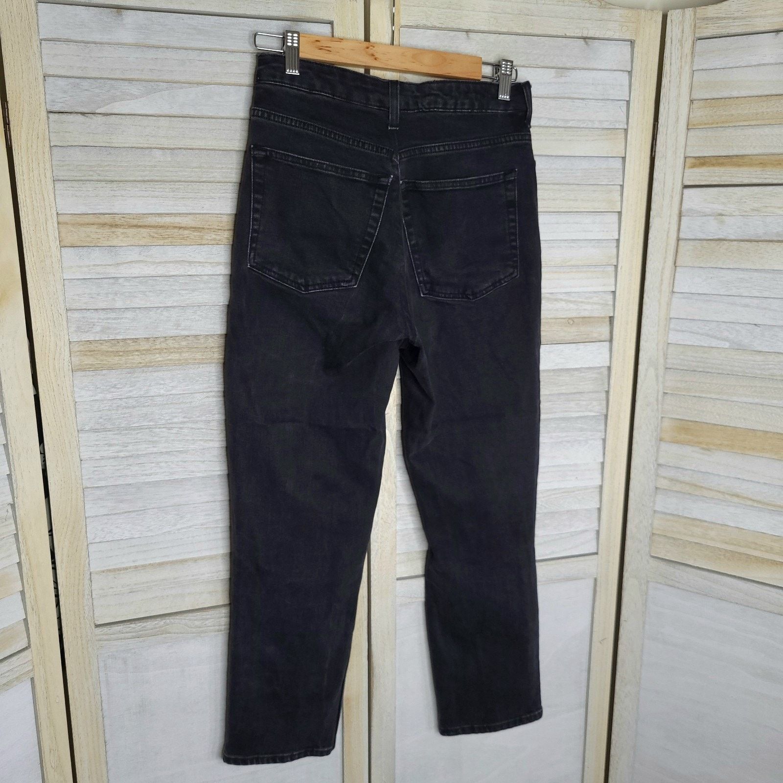 Topshop TOPSHOP Moto Women's Black Button Front 90's Inspired Jeans Size 26" / US 2 / IT 38 - 5 Thumbnail