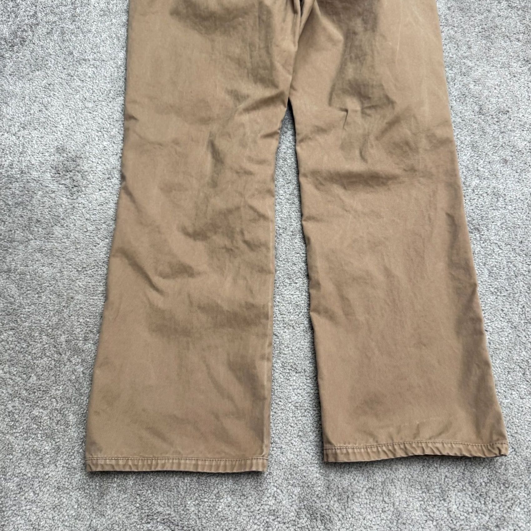Bonobos Bonobos Straight Cotton Chino Pants Mens 35x32 Brown Washed Flat Front Casual Size US 35 - 4 Thumbnail