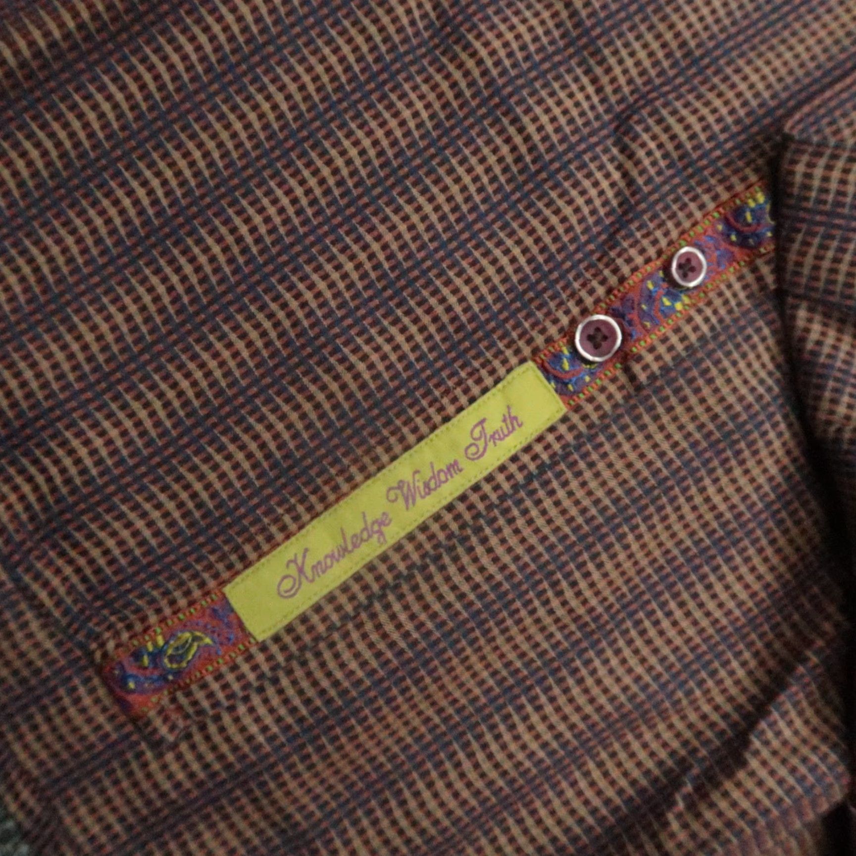 Robert Graham Robert Graham Shirt Men XL Brown Geometric Long Sleeve Button-Up with Contrasting Trim Vintage? No. Size US XL / EU 56 / 4 - 6 Thumbnail