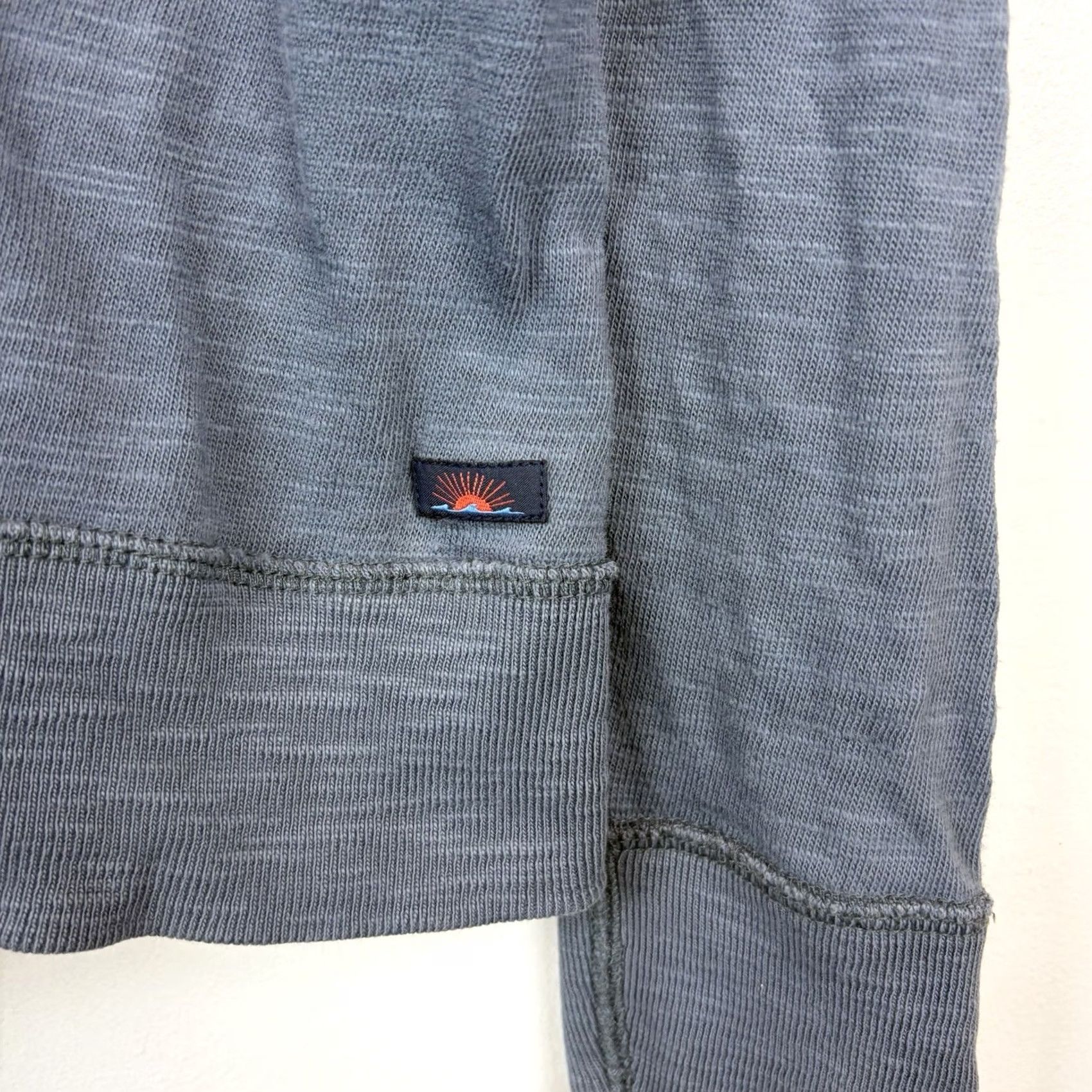 Faherty Faherty Hoodie Mens M Blue Solid Logo Hooded Cotton Knit Size US M / EU 48-50 / 2 - 4 Thumbnail