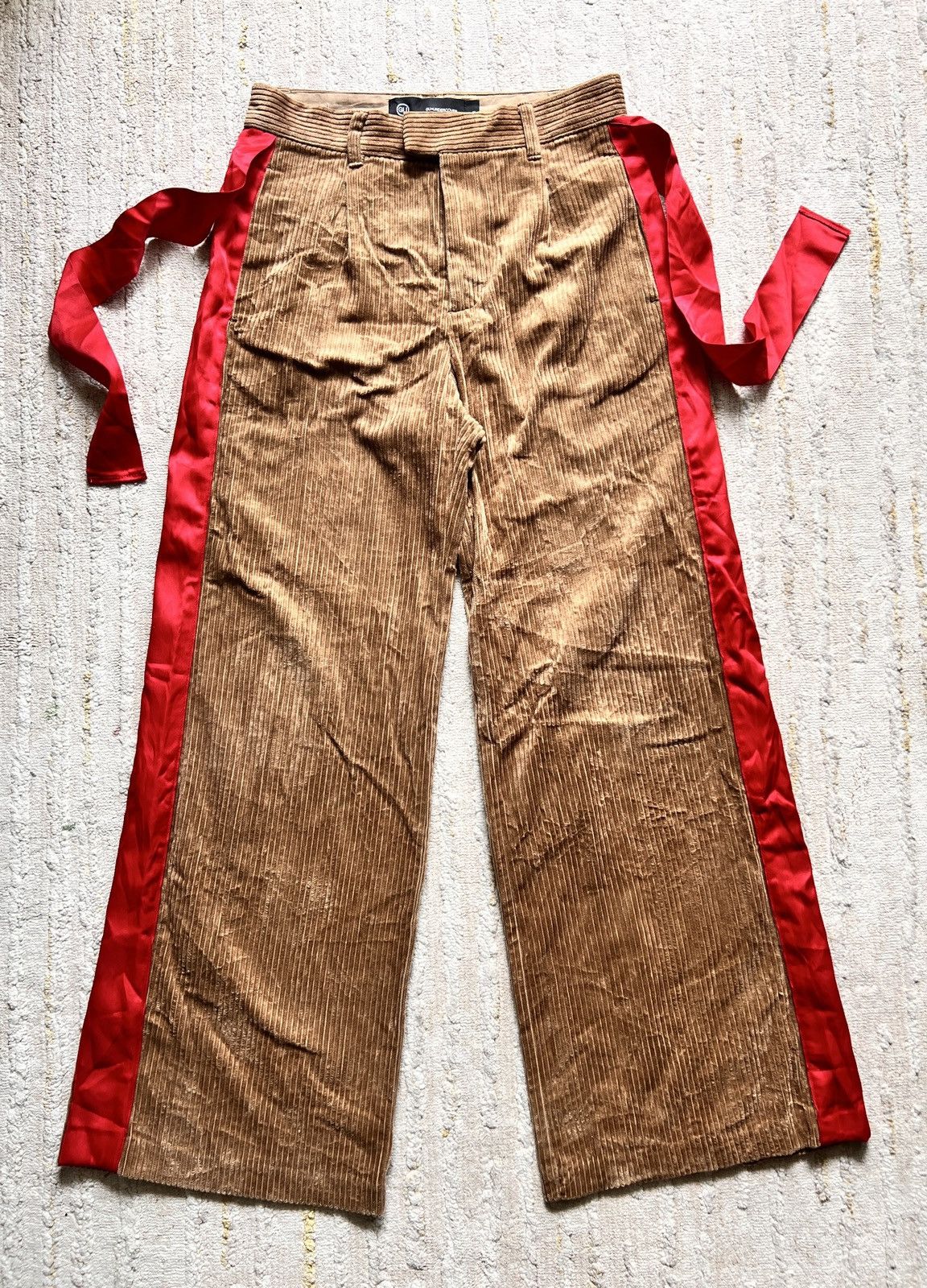 Japanese Brand × Undercover Gu Undercover Corduroy Baggy Wide Pants Size US 29 - 1 Thumbnail