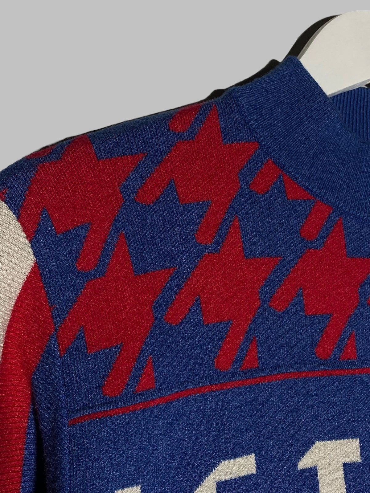 JET SET Jet Set St. Moritz Houndstooth Pattern Mock Neck Sweater Size US M / EU 48-50 / 2 - 7 Thumbnail