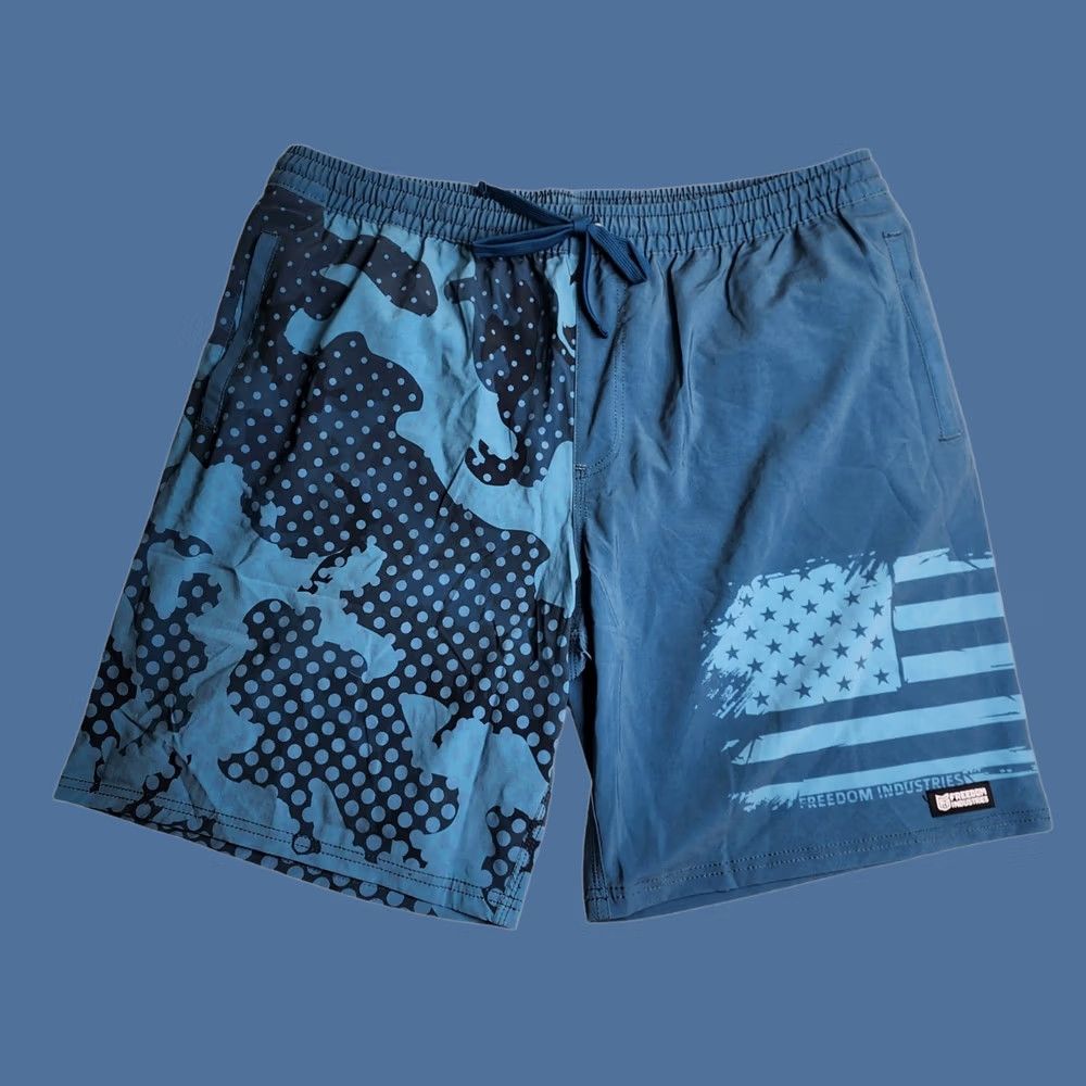 Industrie Freedom Industries Mens Adapt + Hybrid Short B.Steel Halftone Size 3XL Regular Activewear Size US 39 - 1 Thumbnail
