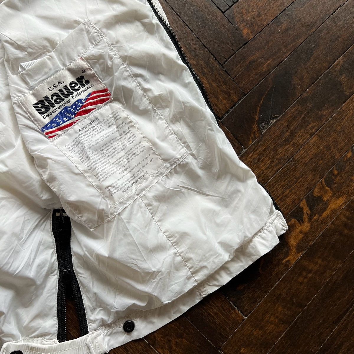 Designer × Other Blauer USA Womens Nylon White Full Zip Lightweight Jacket Size L / US 10 / IT 46 - 7 Thumbnail
