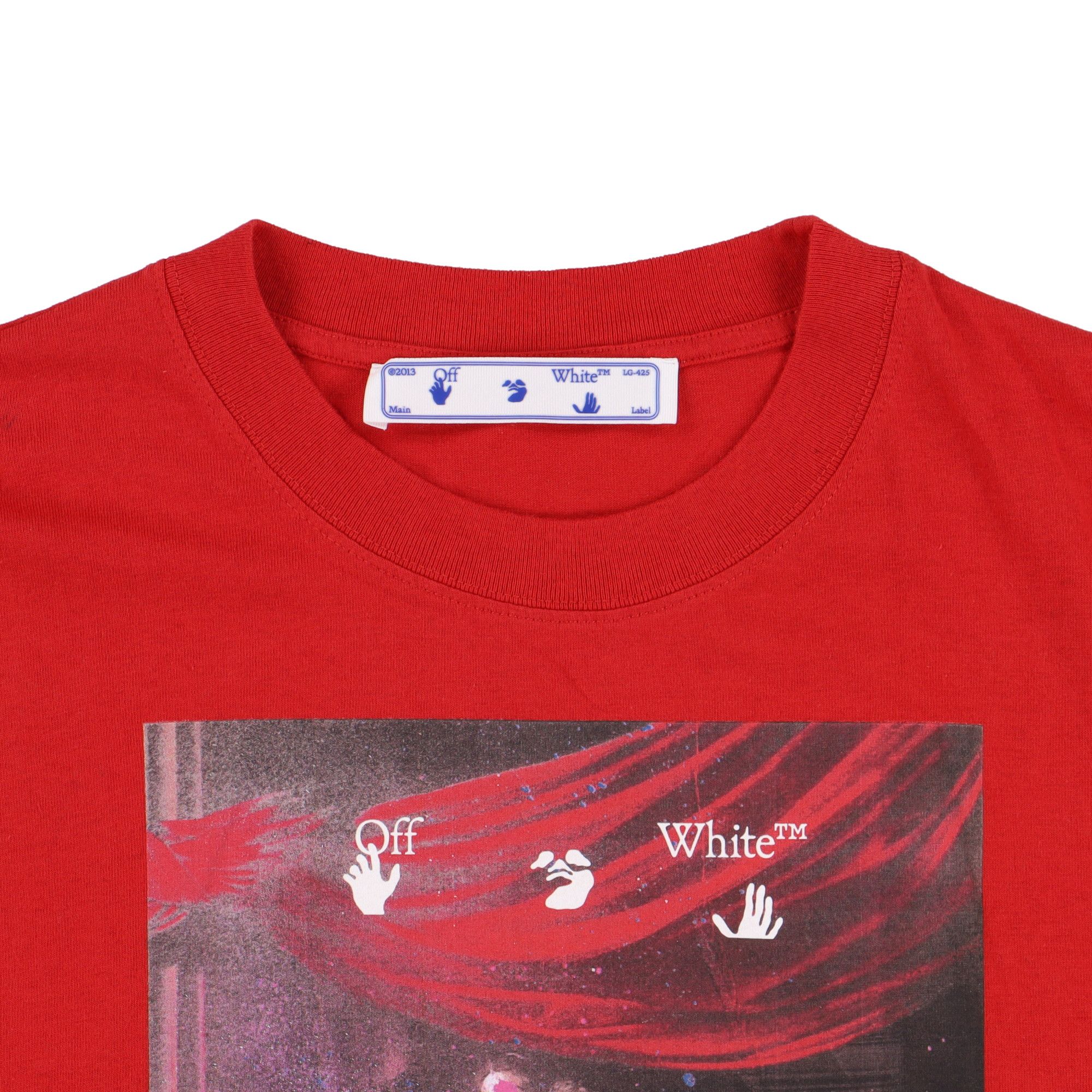 Off-White Red Sprayed Caravaggio Arrows T-Shirt Size US XL / EU 56 / 4 - 6 Thumbnail