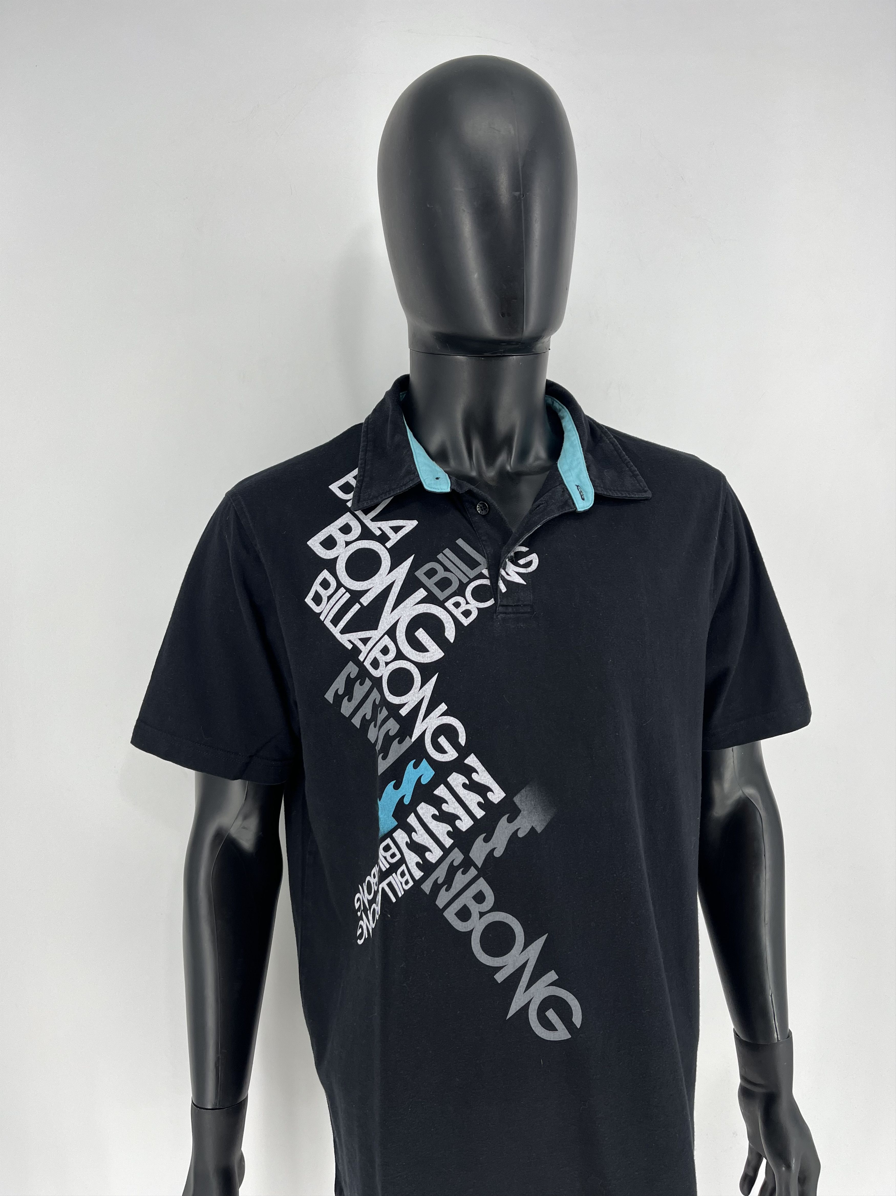 Billabong Vintage Billabong Big Logo Surf Style Polo Tee Size US XL / EU 56 / 4 - 3 Thumbnail