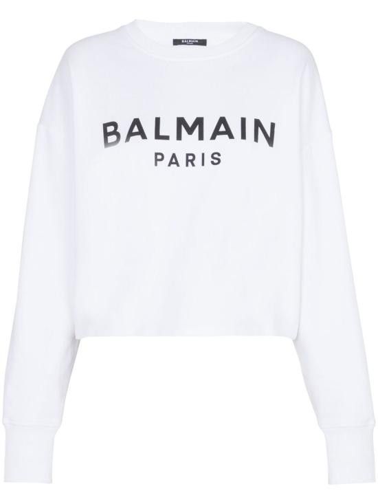 Balmain BALMAIN Women Hoodies CF1JO065 BB02GAB White Size M / US 6-8 / IT 42-44 - 1 Thumbnail