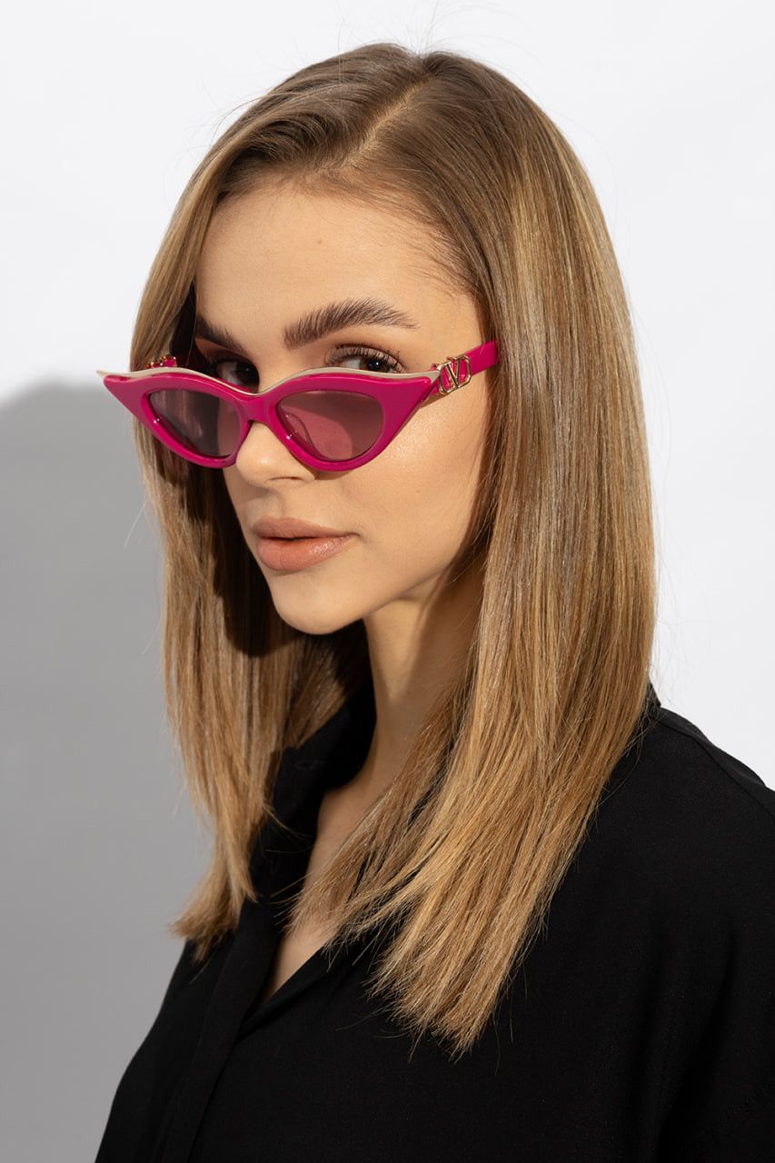 Valentino NEW VALENTINO V-GOLDCUT VLS-114D PINK CAT EYE SUNGLASSES Size ONE SIZE - 2 Thumbnail