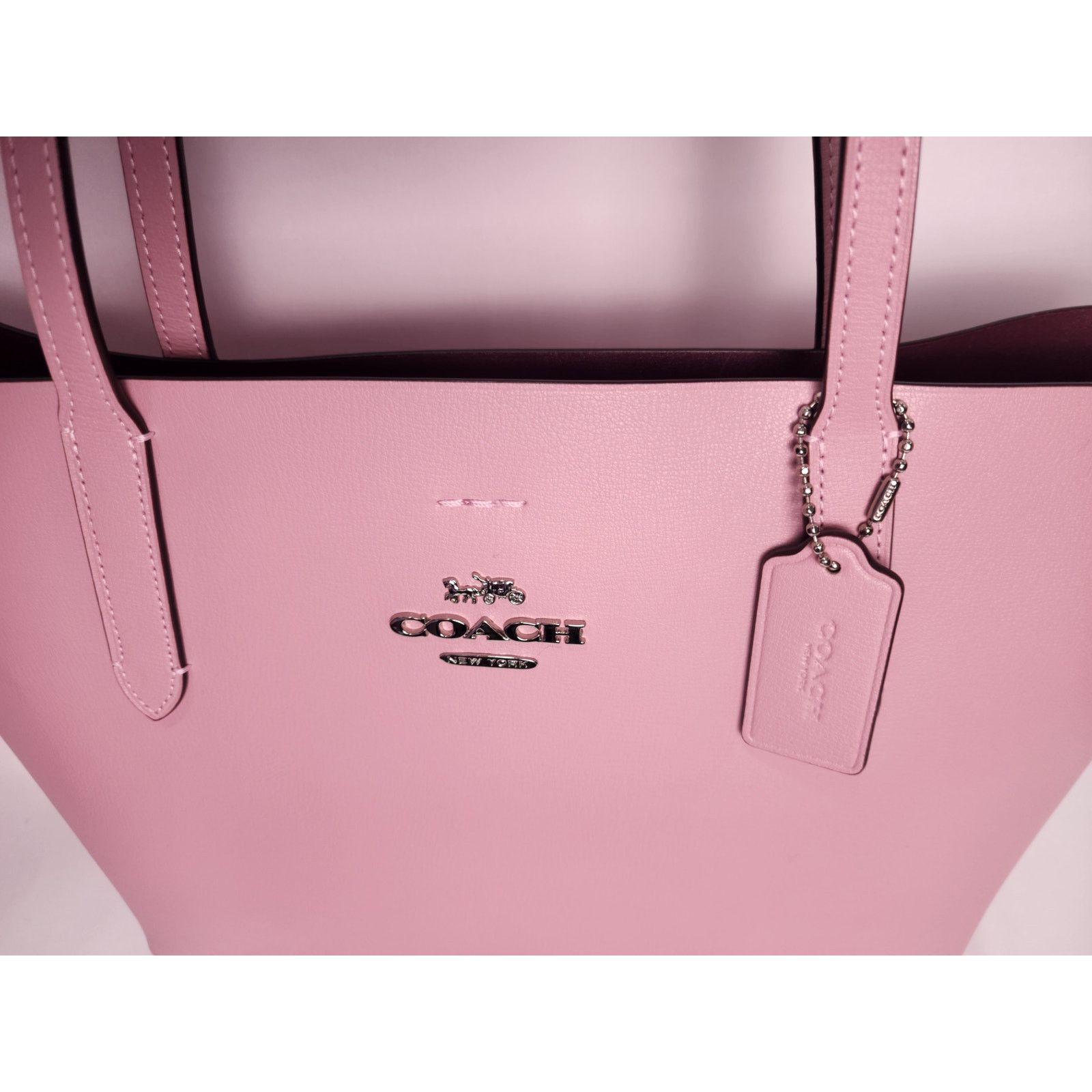 Coach Rare Coach Avenue Metallic Tote Bag Large PERIWINKLE PURPLE Size ONE SIZE - 8 Thumbnail