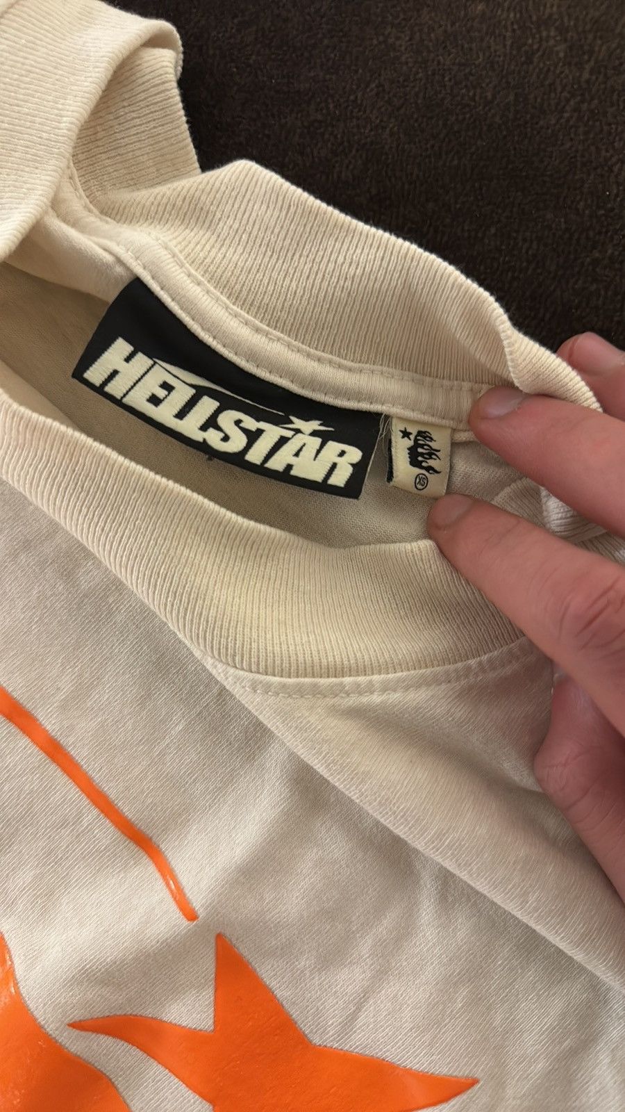 HELLSTAR Hellstar Classic T-shirt (regular print) White/orange Size US XS / EU 42 / 0 - 2 Thumbnail