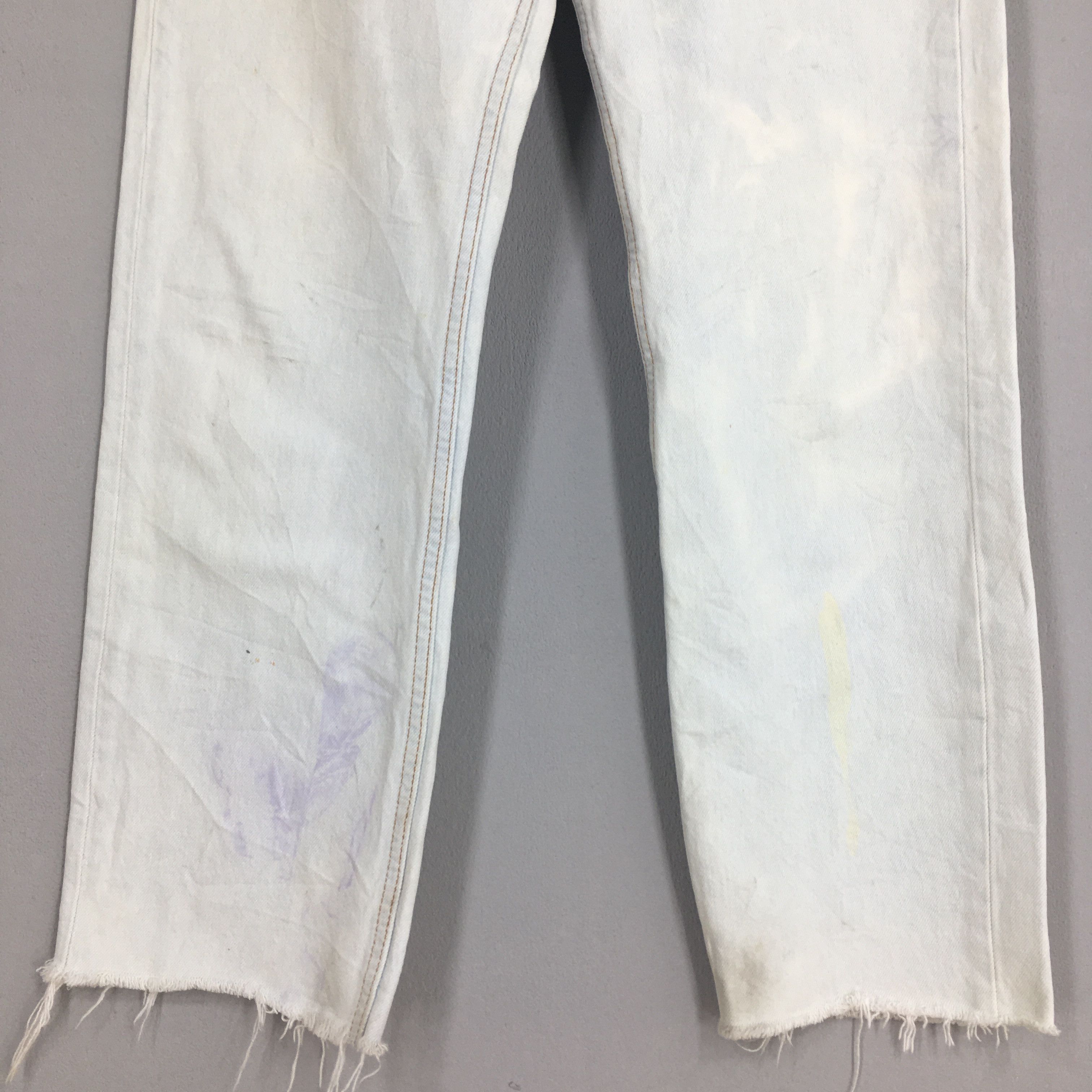 Levi's Size 29x27 Vintage 90s Levi's 501 Pale Blue Jeans S1932 Size US 29 - 4 Thumbnail