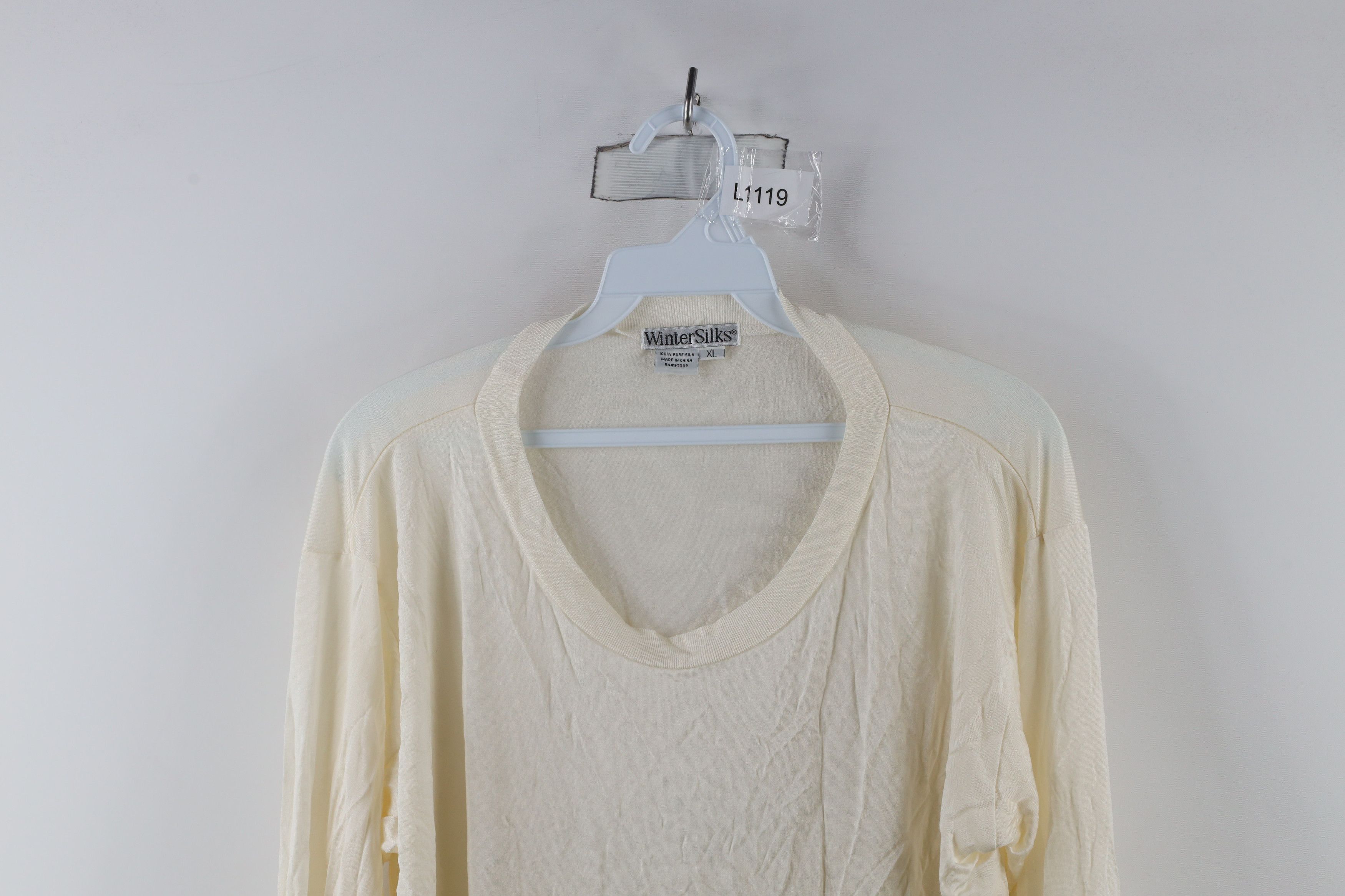 Vintage Vintage 90s Streetwear Sheer Silk Long Sleeve T-Shirt Size US XL / EU 56 / 4 - 2 Thumbnail