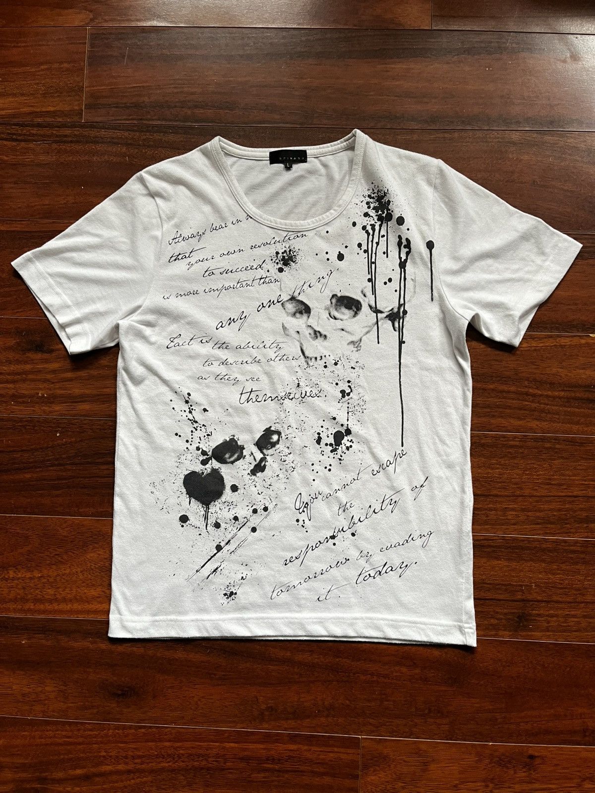 Spinash poem skull t-shirt