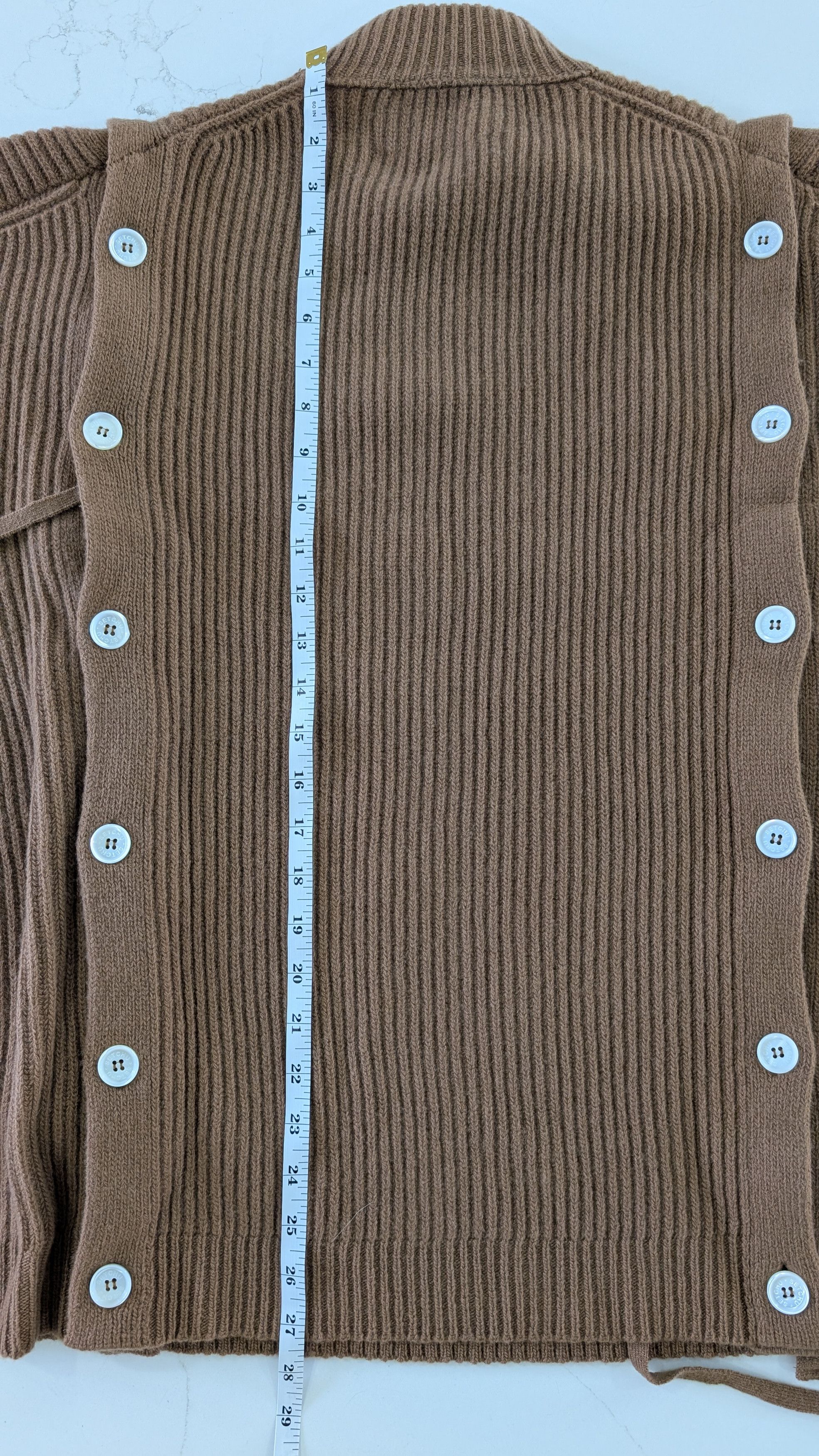 Other Setchu Wool Cashmere Button Cardigan Beige Brown Size 3 L/XL Size US L / EU 52-54 / 3 - 10 Thumbnail