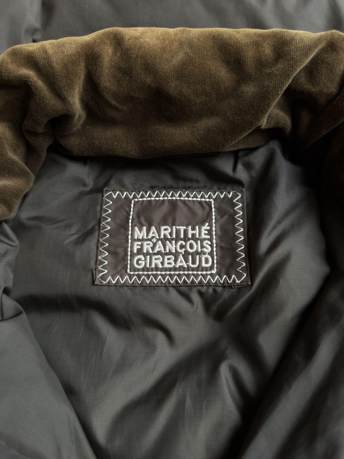 Marithe + Francois Girbaud 2000s Panel Detail Corduroy Collar Puffer Jacket Size US M / EU 48-50 / 2 - 6 Thumbnail