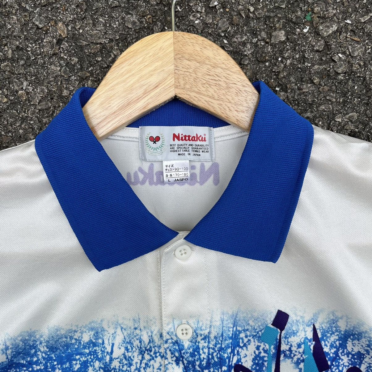 Japanese Brand Vintage 90s NITTAKU Table Tennis Jersey Art Psychedelic Size US L / EU 52-54 / 3 - 6 Thumbnail