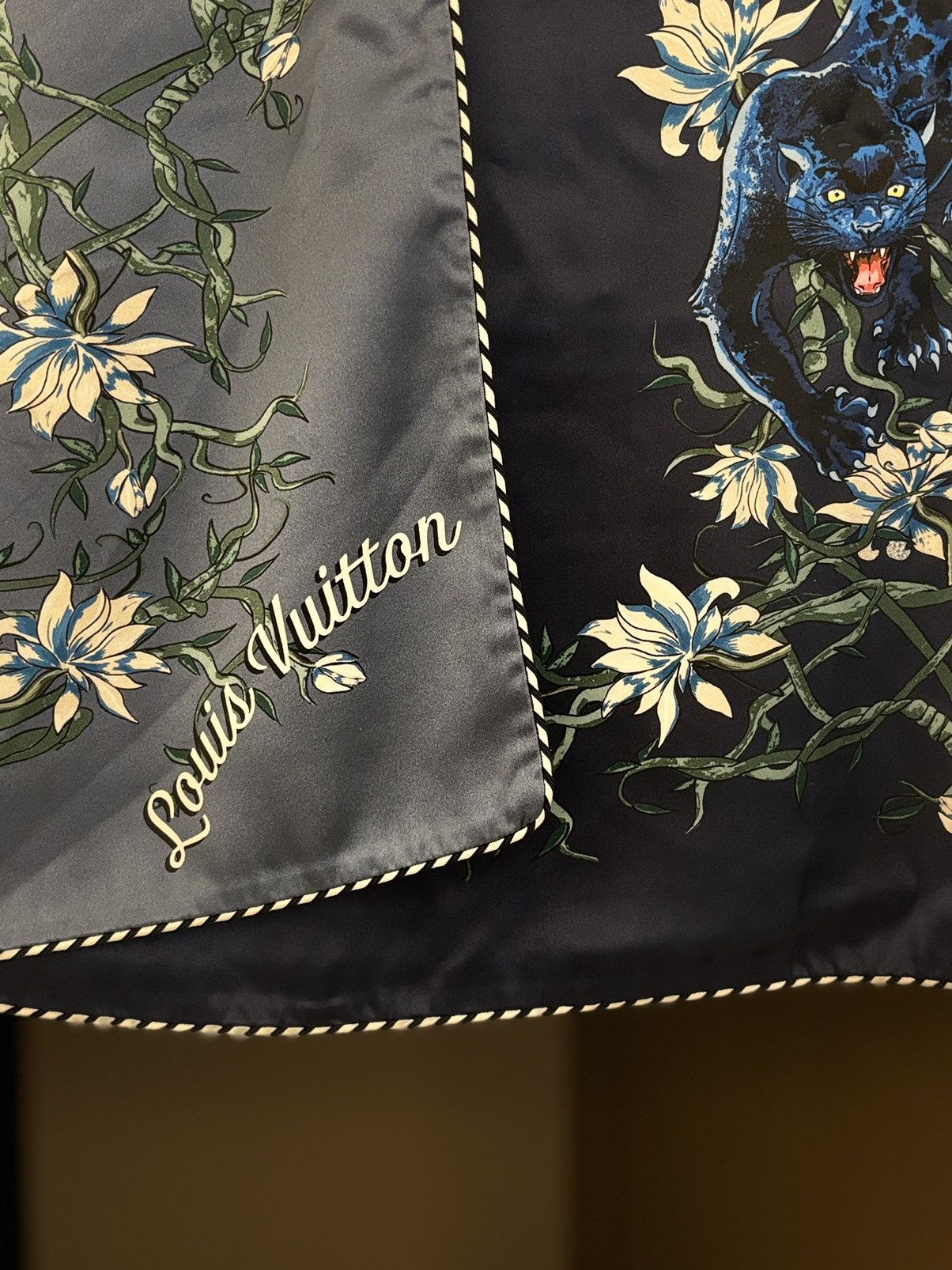 Louis Vuitton Kim Jones SS16 Blue Panther blanket Size ONE SIZE - 7 Thumbnail
