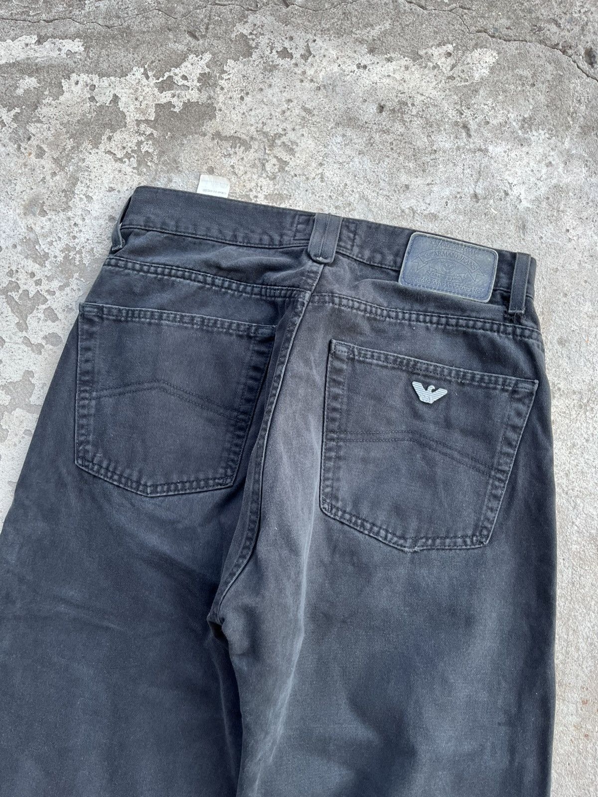 Armani 90s Giorgio Armani Vintage Big Logo Washed Jeans Denim Y2K Size US 30 / EU 46 - 16 Thumbnail