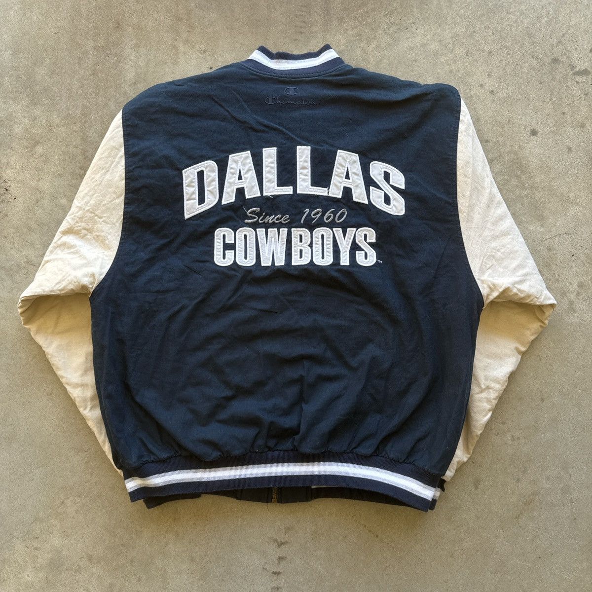 Vintage Vintage 90s Dallas Cowboys Varsity Jacket Size US L / EU 52-54 / 3 - 3 Thumbnail