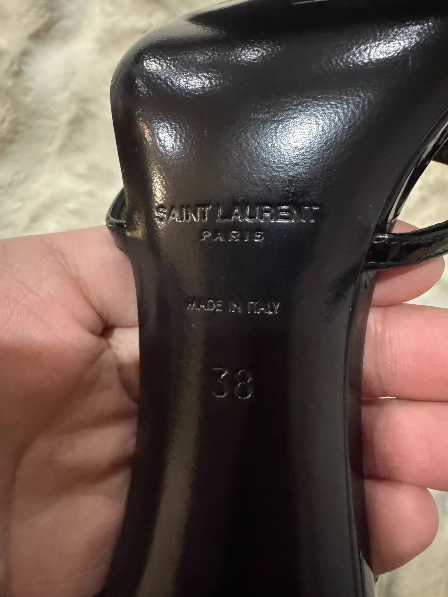 Saint Laurent Paris Saint Laurent Classic Black Gold Heels 38 Size US 7.5 / IT 37.5 - 4 Thumbnail