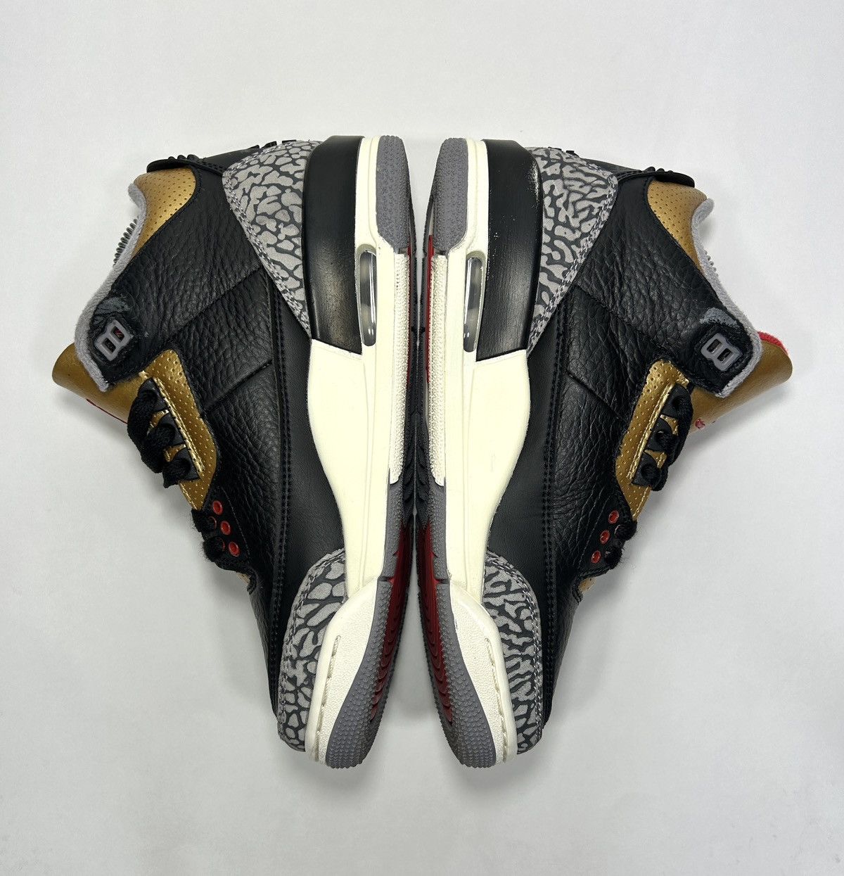 Jordan Brand × Nike Nike Air Jordan 3 Retro ‘Black Cement Gold’ Shoes Size: 6 W Size US 6 / IT 36 - 3 Thumbnail