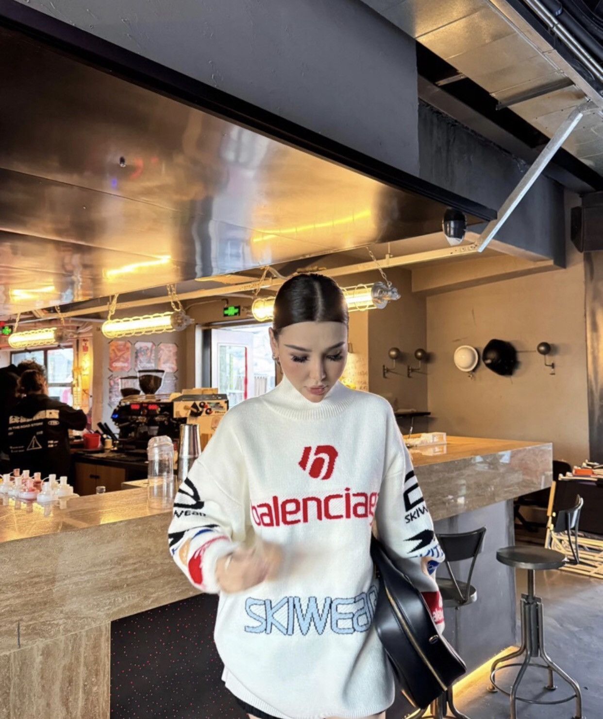 Balenciaga Balenciaga FW24 SKIWEAR High Neck Long Sleeve Sweater 241 Size US XS / EU 42 / 0 - 4 Thumbnail