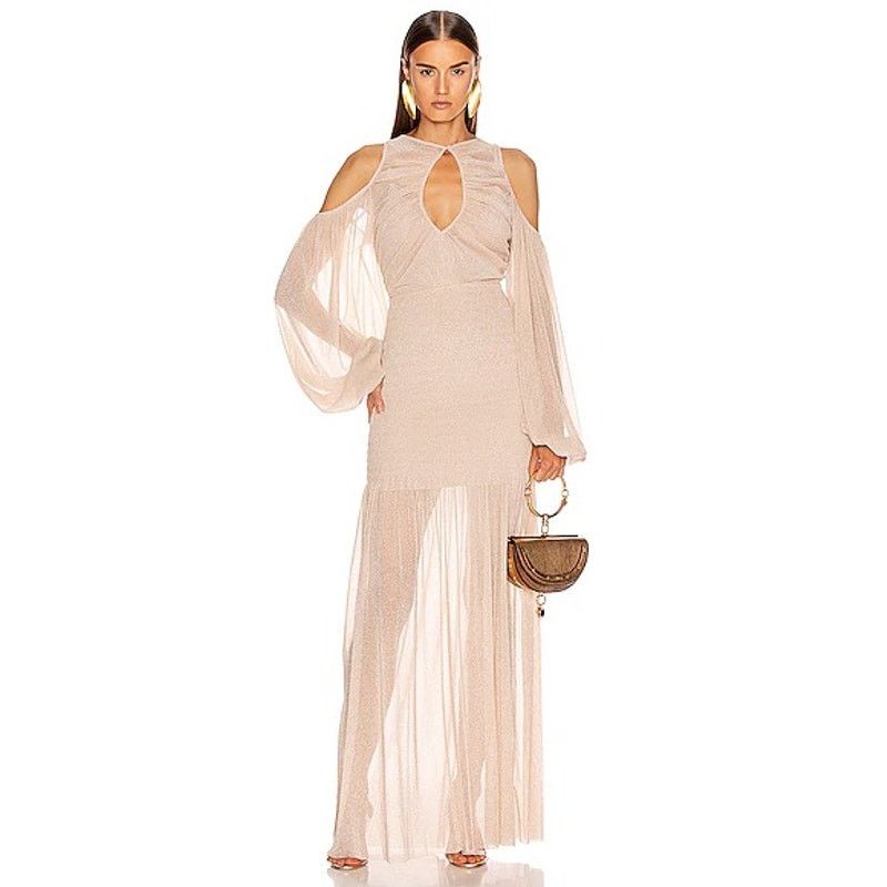 Alice McCall Alice McCall Spell Gown Maxi Dress nude metallic mesh Size 4 Size S / US 4 / IT 40 - 11 Thumbnail