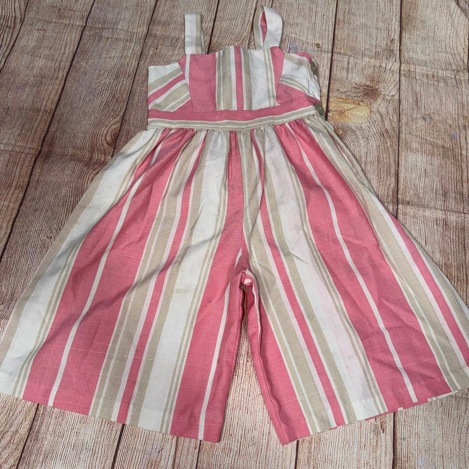 Other Bonnie Jean Girls' Size 5 Striped Jumpsuit Size 24" / US 00 / IT 34 - 1 Thumbnail