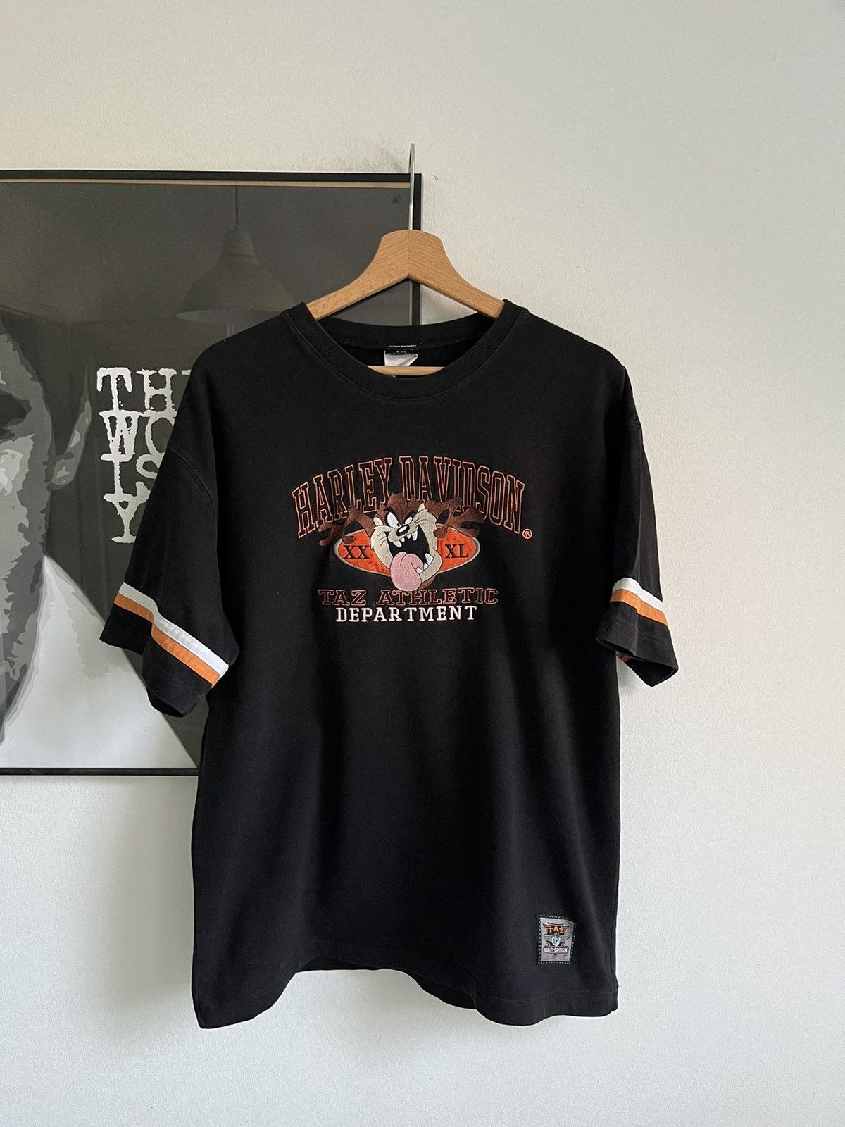 Harley Davidson × Vintage × Warner Bros Vintage Harley Davidson Warner Bros Taz Cartoon Tee Y2K Size US M / EU 48-50 / 2 - 1 Thumbnail