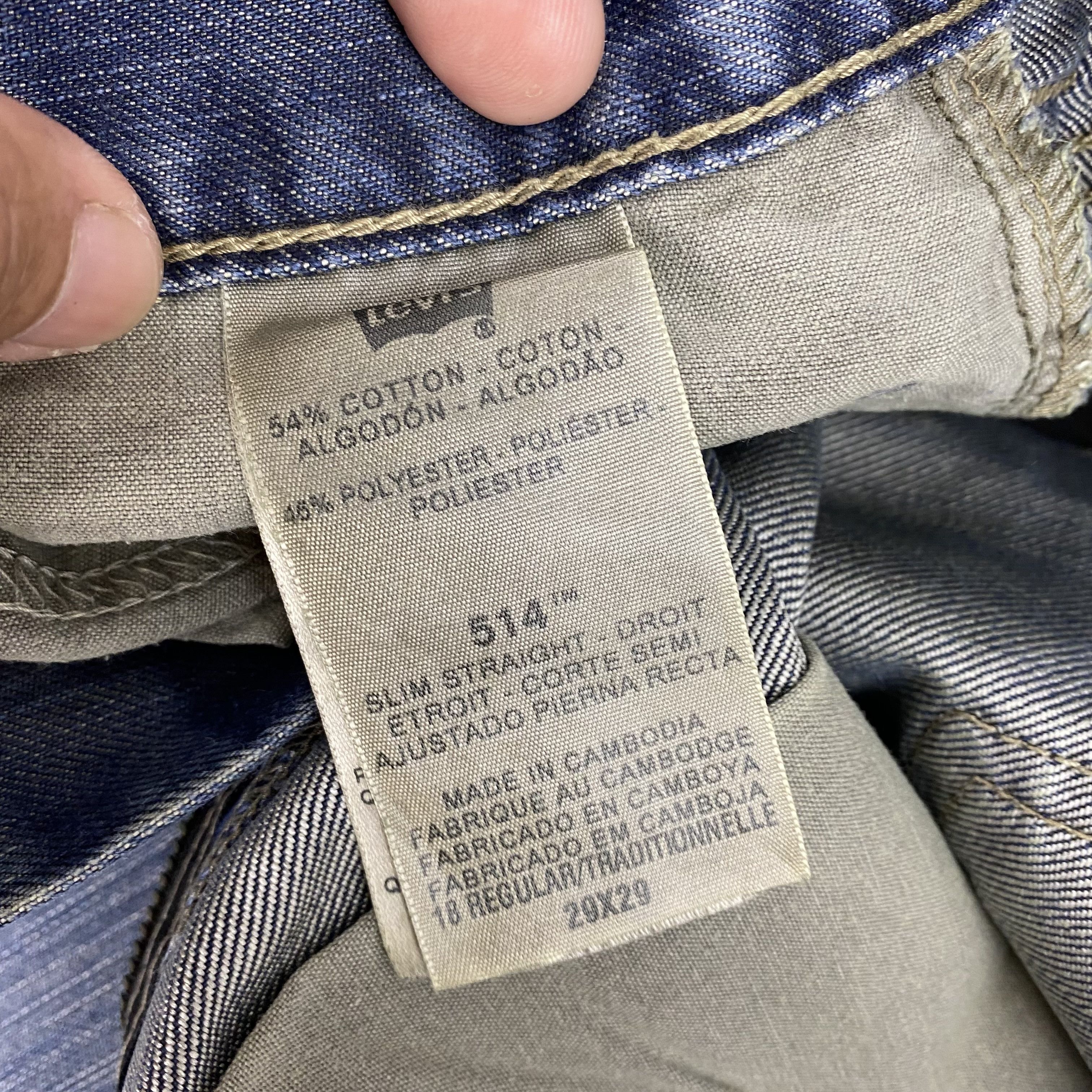 Levi's Vintage Levis 514 Jeans Distressed Stone Wash Denim BS47167 Size 28" / US 6 / IT 42 - 6 Thumbnail