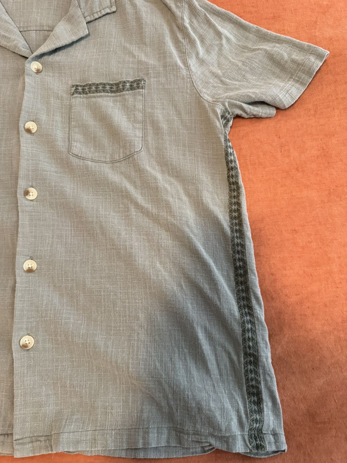 Marine Layer Marine Layer Guayabera Button-Down - Sage Green - Mens S Size US S / EU 44-46 / 1 - 2 Thumbnail