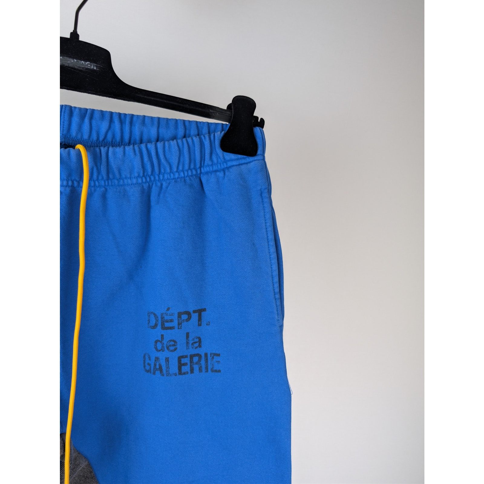 Gallery Dept. o1rshd1 Flared Denim-Panelled Logo-Print Sweatpants in Blue Size US 34 / EU 50 - 5 Thumbnail