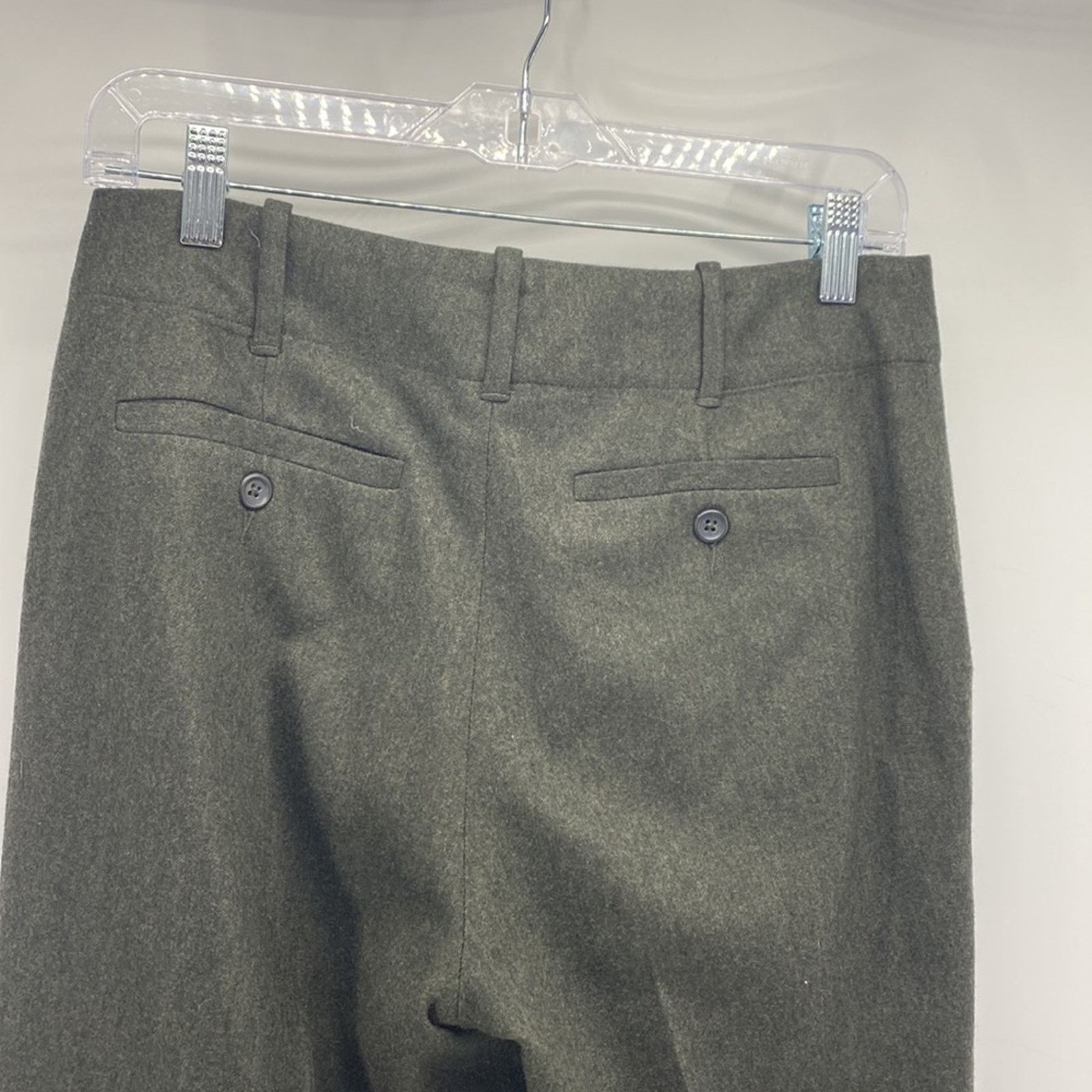 Banana Republic Banana Republic wool cashmere Martin wide leg pant green Size 28" / US 6 / IT 42 - 7 Thumbnail