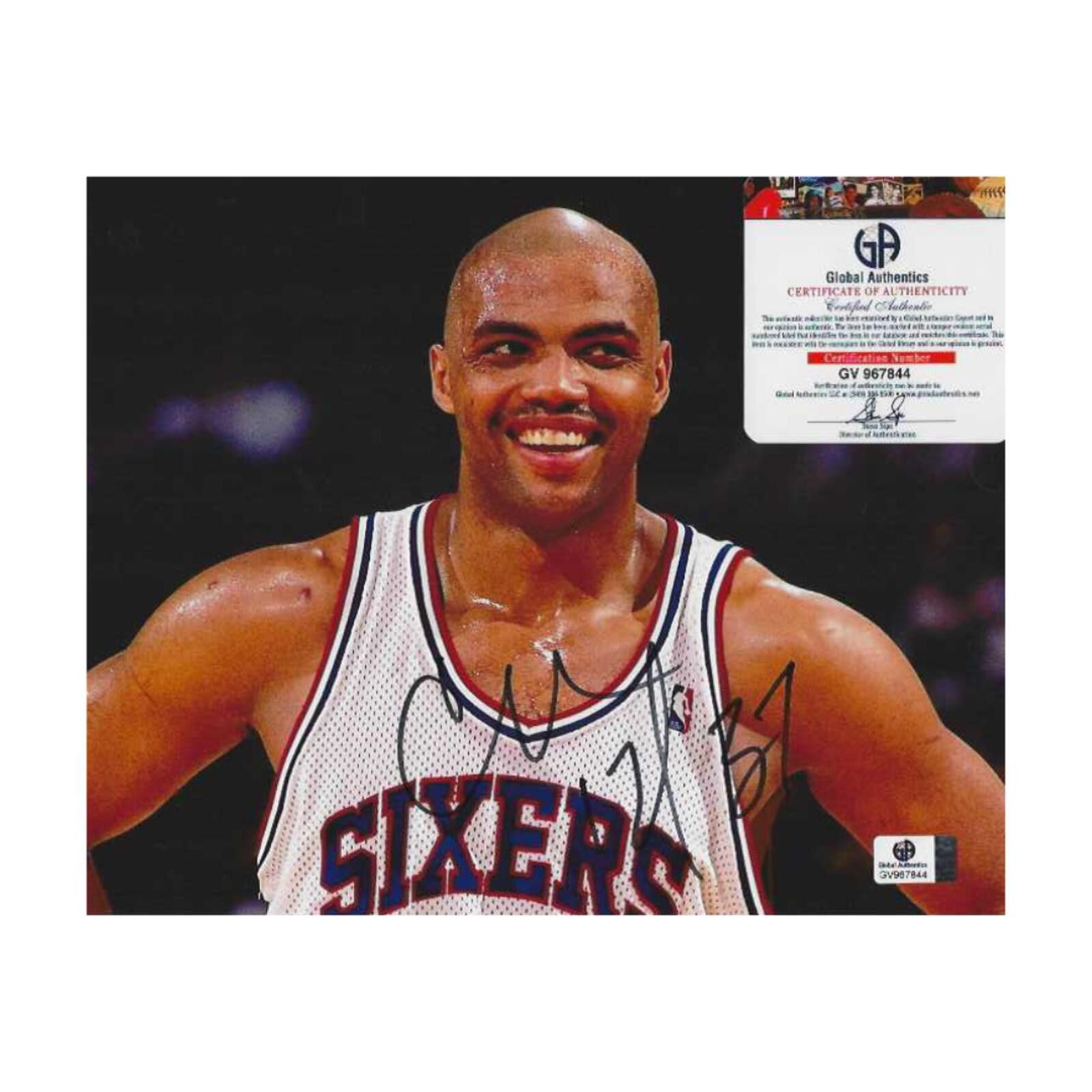 Other Charles Barkley 76ers Autographed 8x10 Photo coa W/Frame Size ONE SIZE - 3 Thumbnail