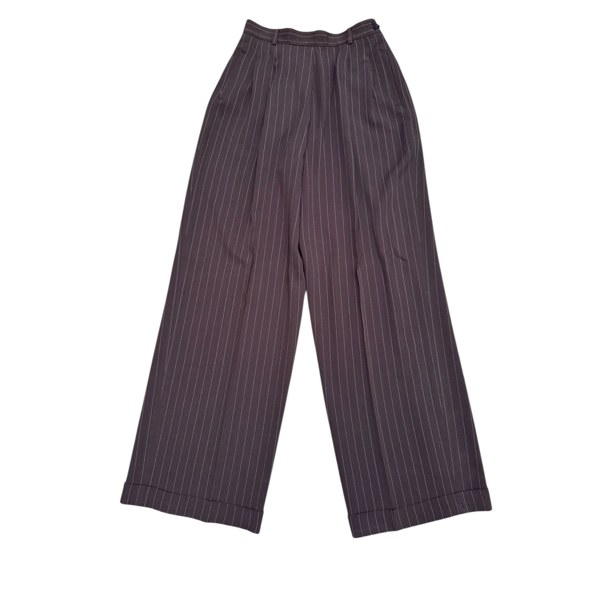 Jean Paul Gaultier SS 1995 Brown Pinstripe Suit Size XS / US 0-2 / IT 36-38 - 4 Thumbnail